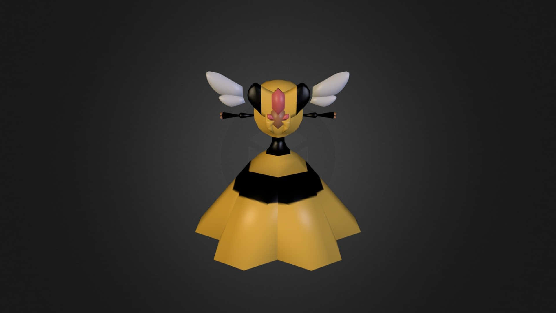 Vespiquen, yellow and black, white wings, Full HD Desktop Wallpaper