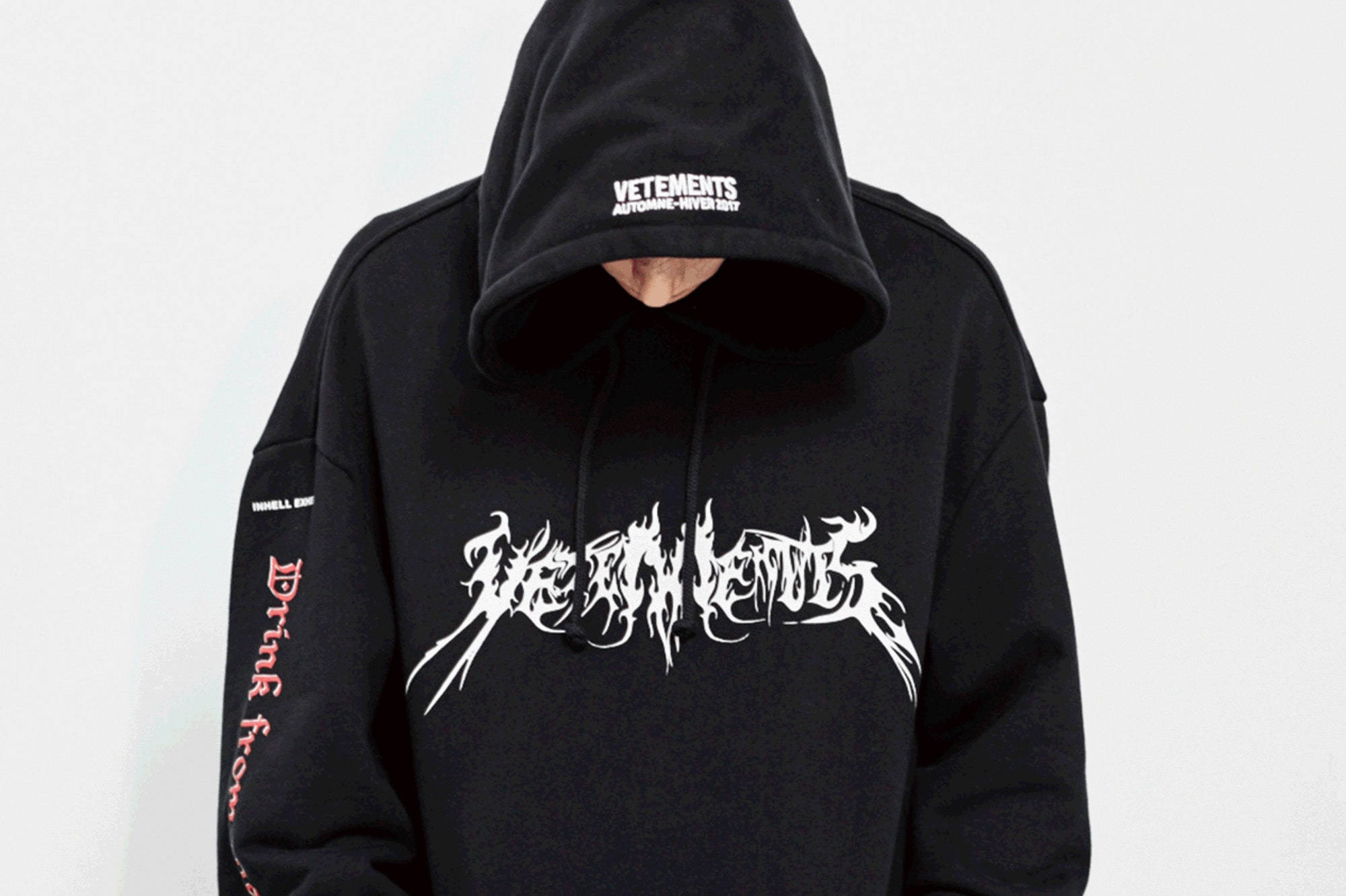 Vetements, Total Darkness Hoodie, black hoodie, Full HD Desktop Wallpaper