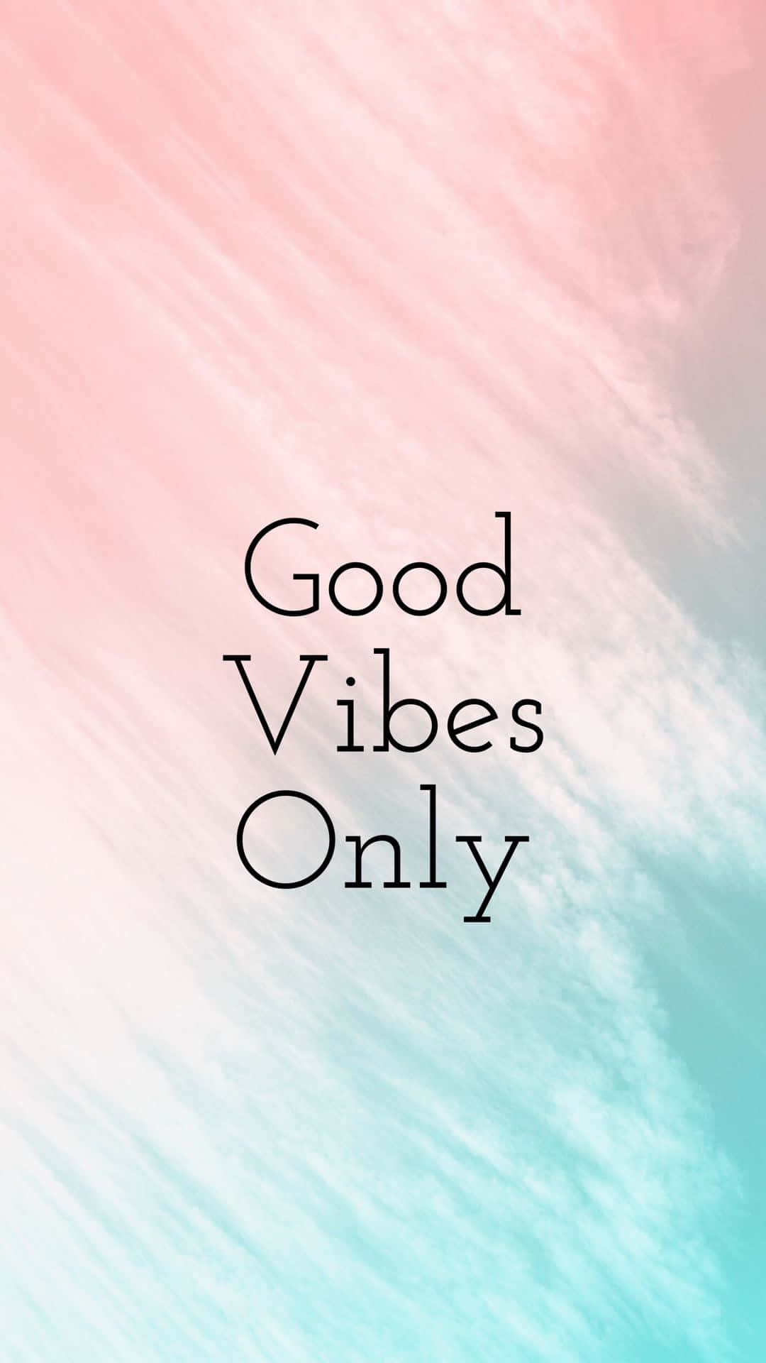 Pink And Mint Green Gradient, Good Vibes Only, soft pink, Full HD Phone Wallpaper