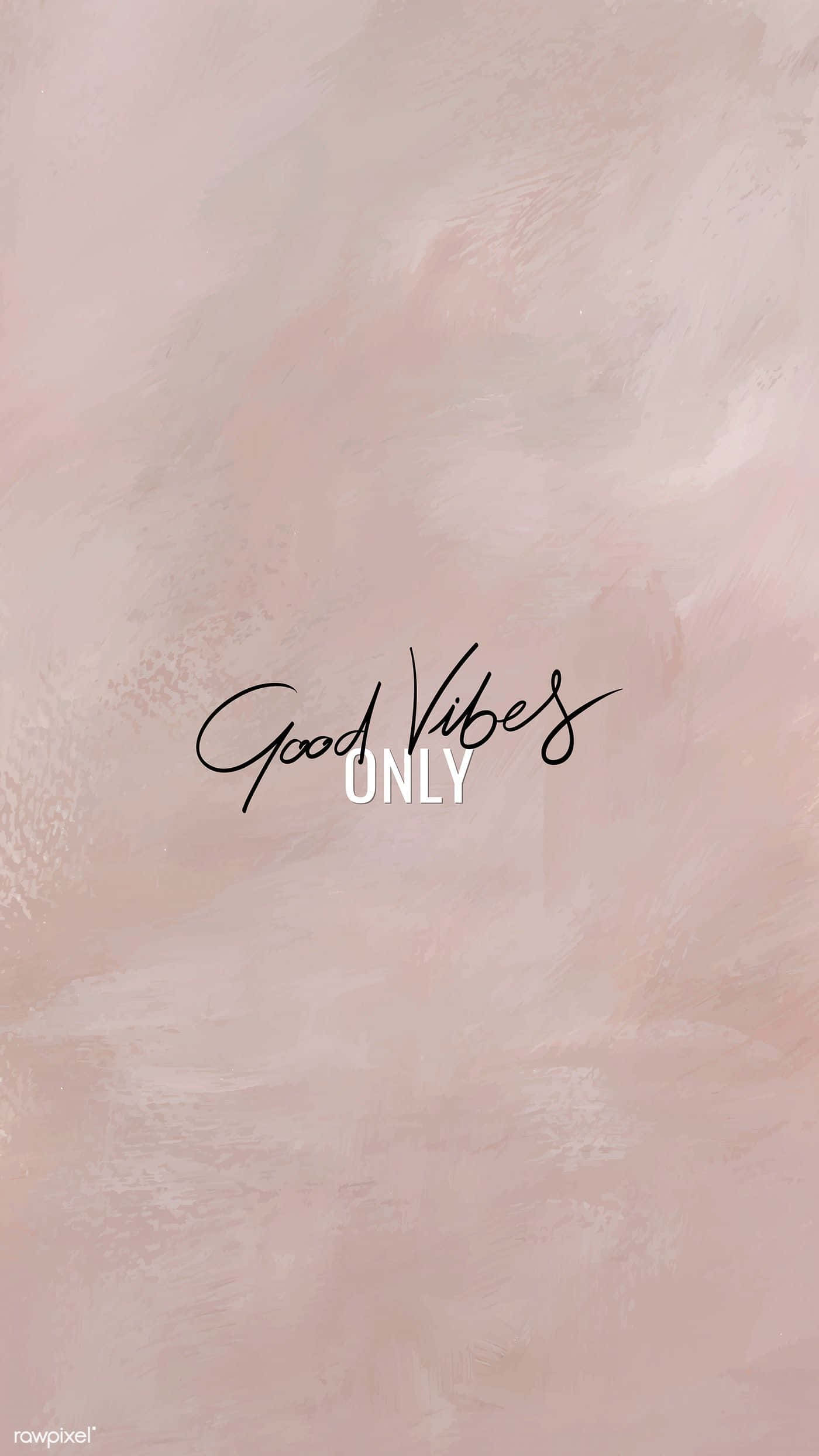 Vibes iPhone wallpaper, soft pink textured background, elegant black cursive text, Full HD Phone Wallpaper