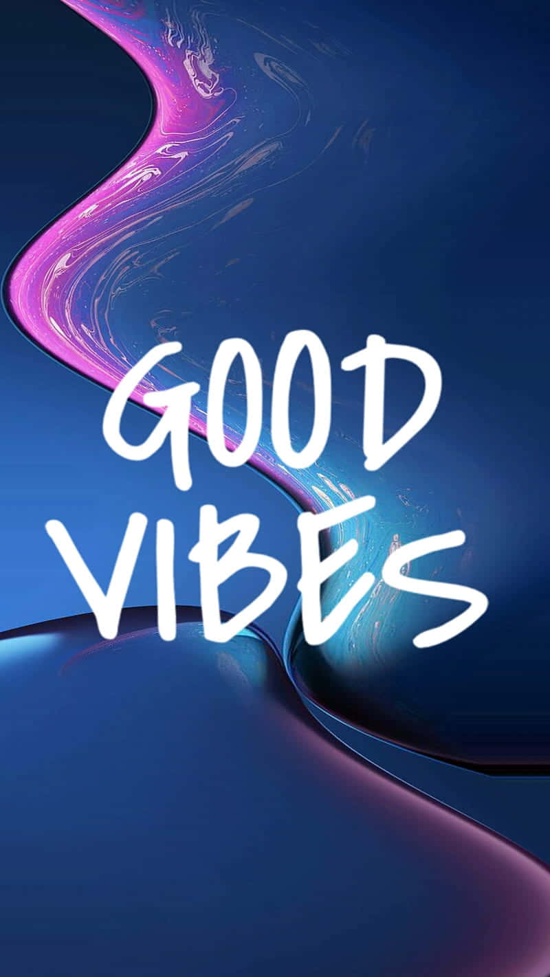 GOOD VIBES, purple, blue, HD Phone Wallpaper