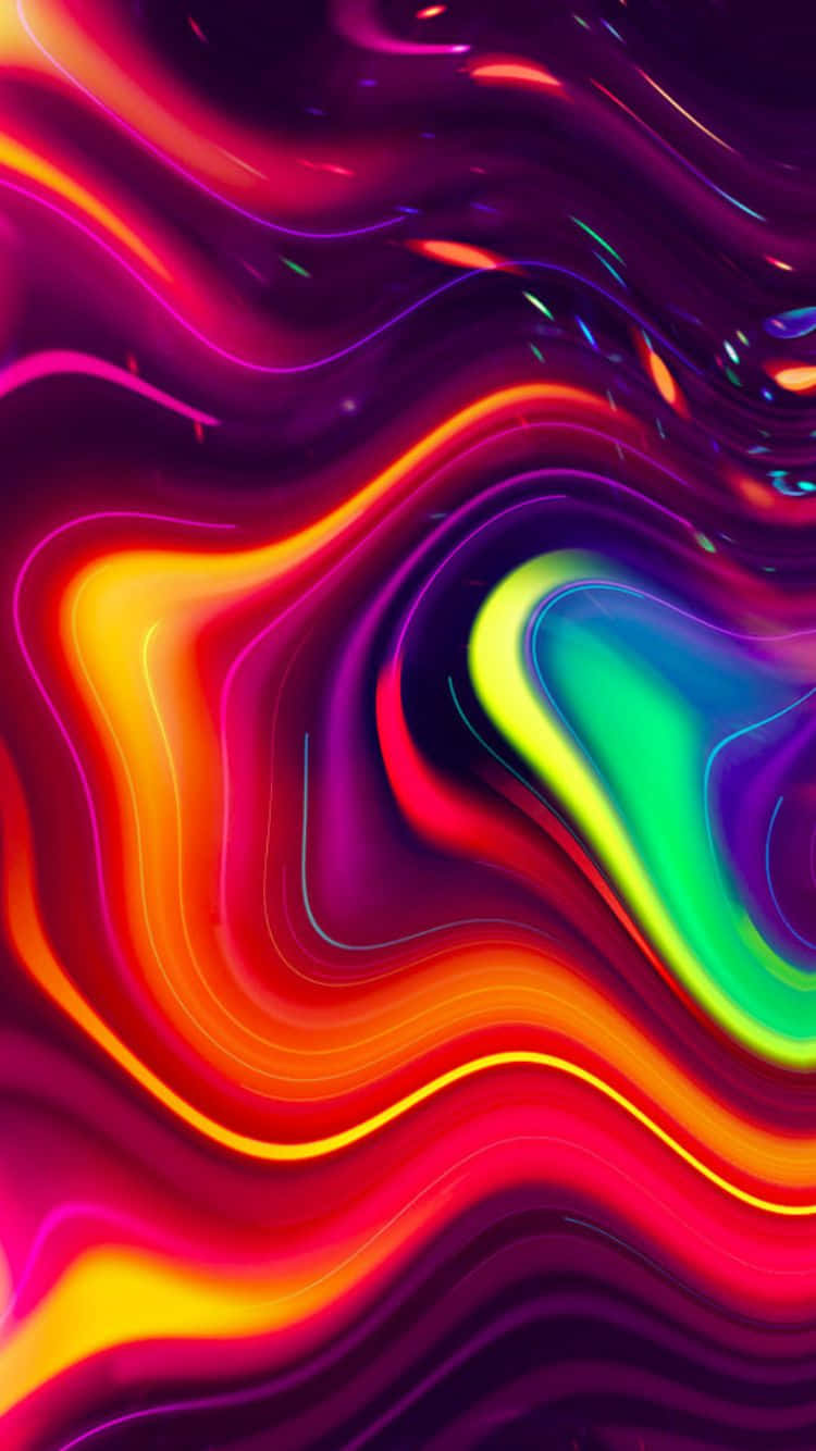 i Phone6, neon liquid swirls, magenta, HD Phone Wallpaper