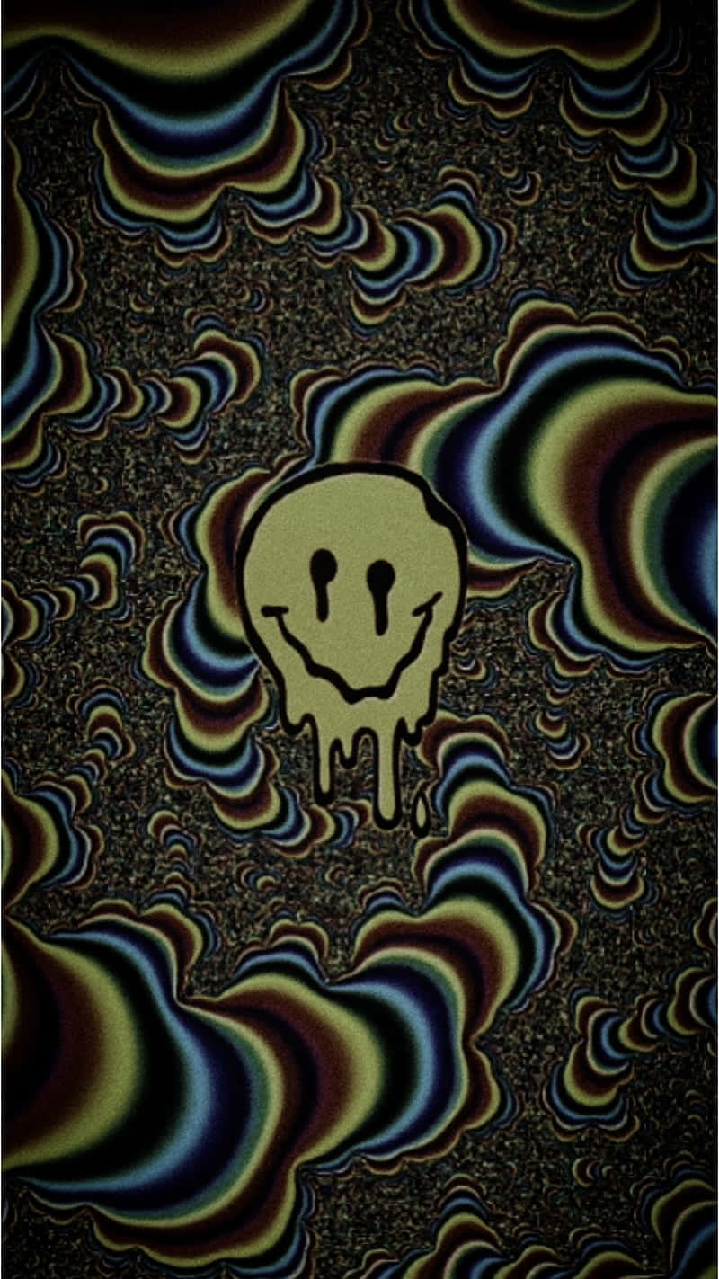iPhone, smiley face, melting yellow smiley face, HD Phone Wallpaper