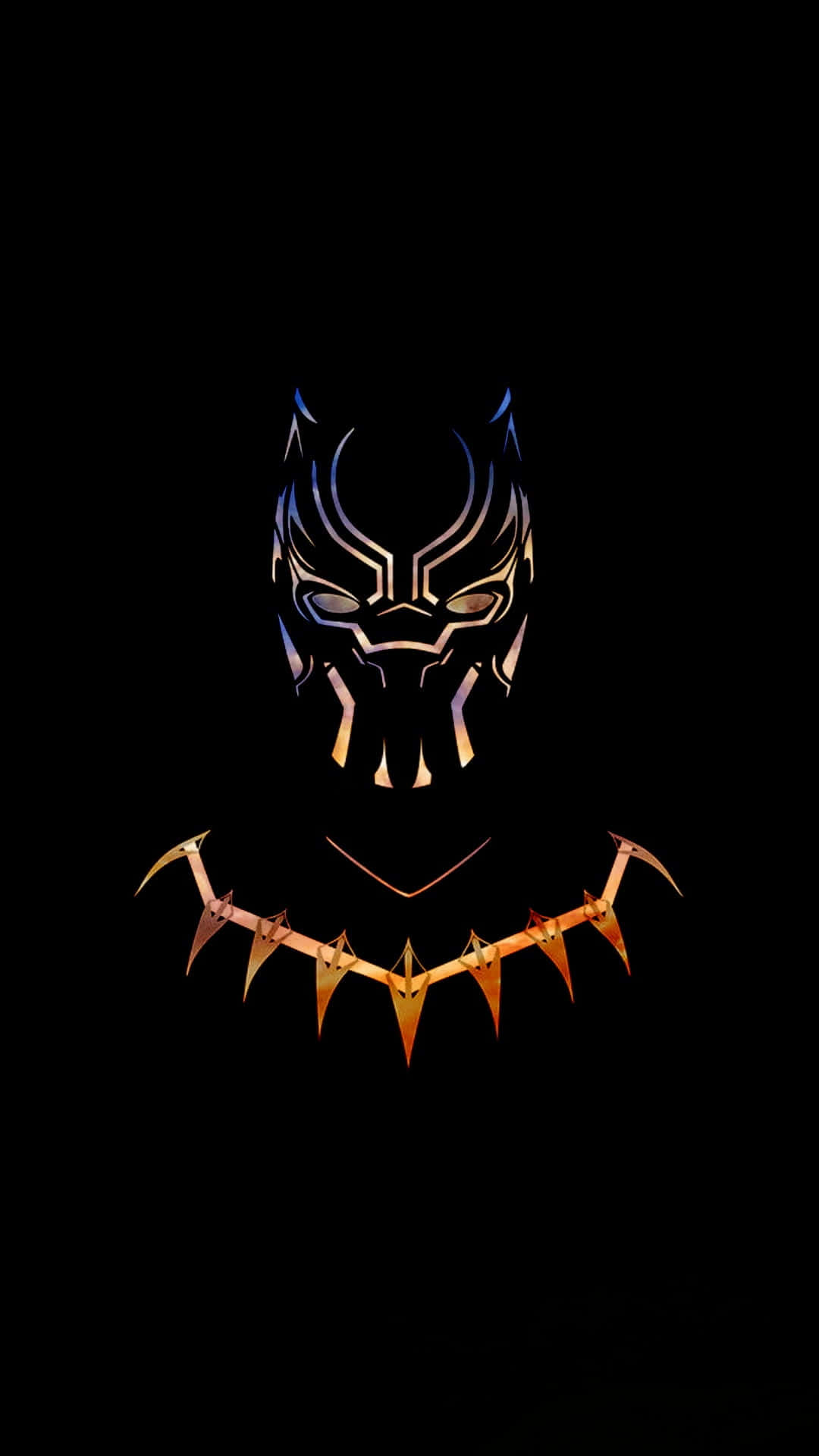 Vibranium, black panther mask, gold, Full HD Phone Wallpaper