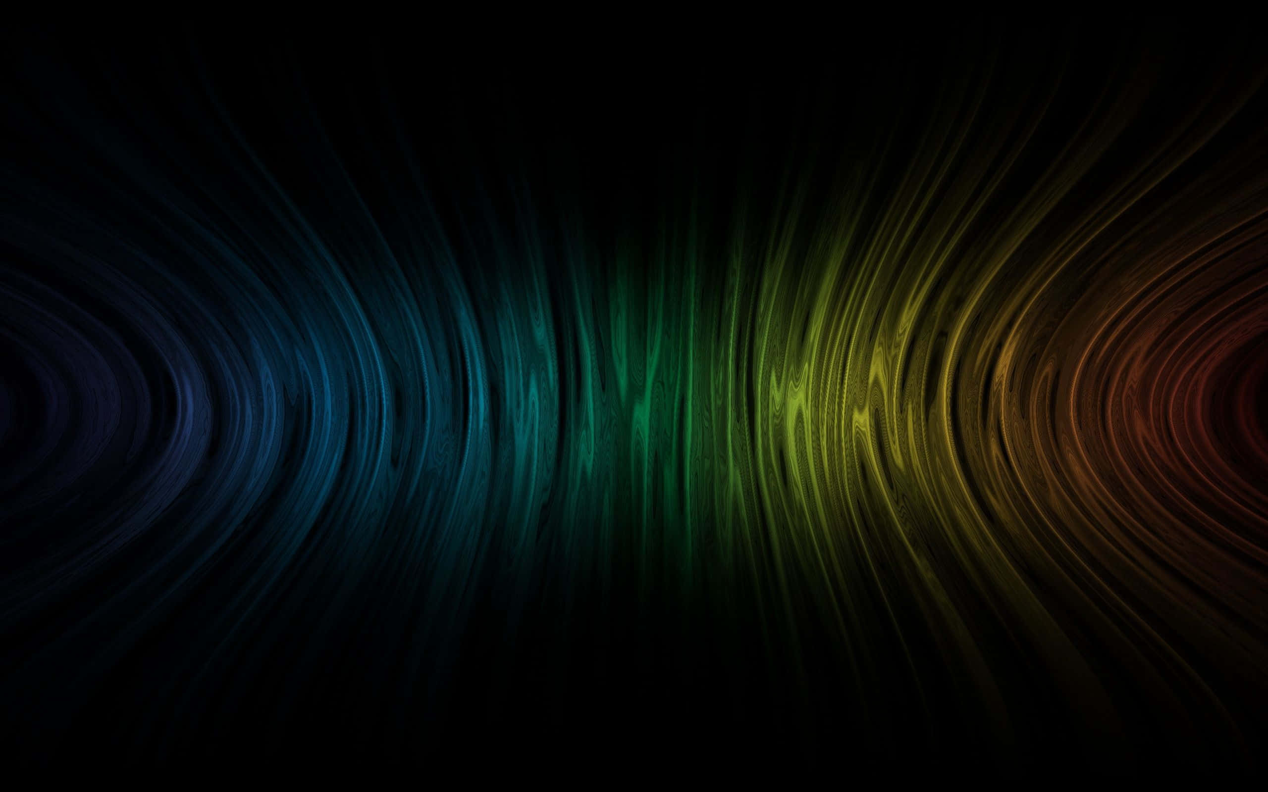 black background, vibrant swirling rainbow light streaks, abstract tunnel effect, 2K Desktop Wallpaper