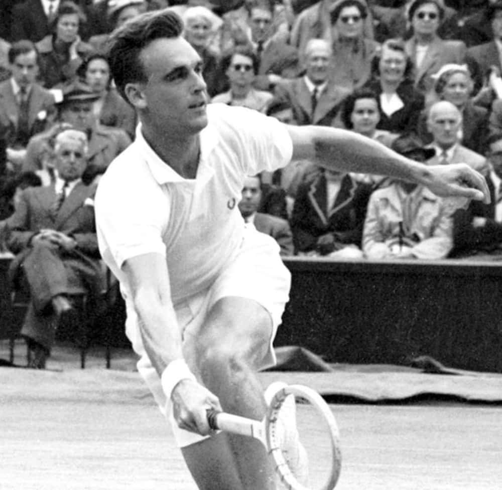 Vic Seixas, tennis player, grass court, SD Desktop Wallpaper