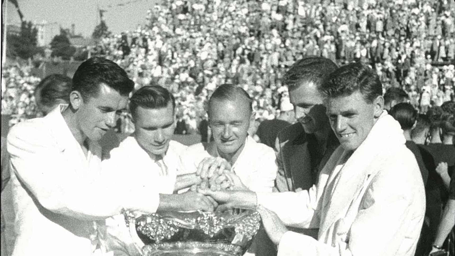Vic Seixas, white shirts, trophy, Full HD Desktop Wallpaper