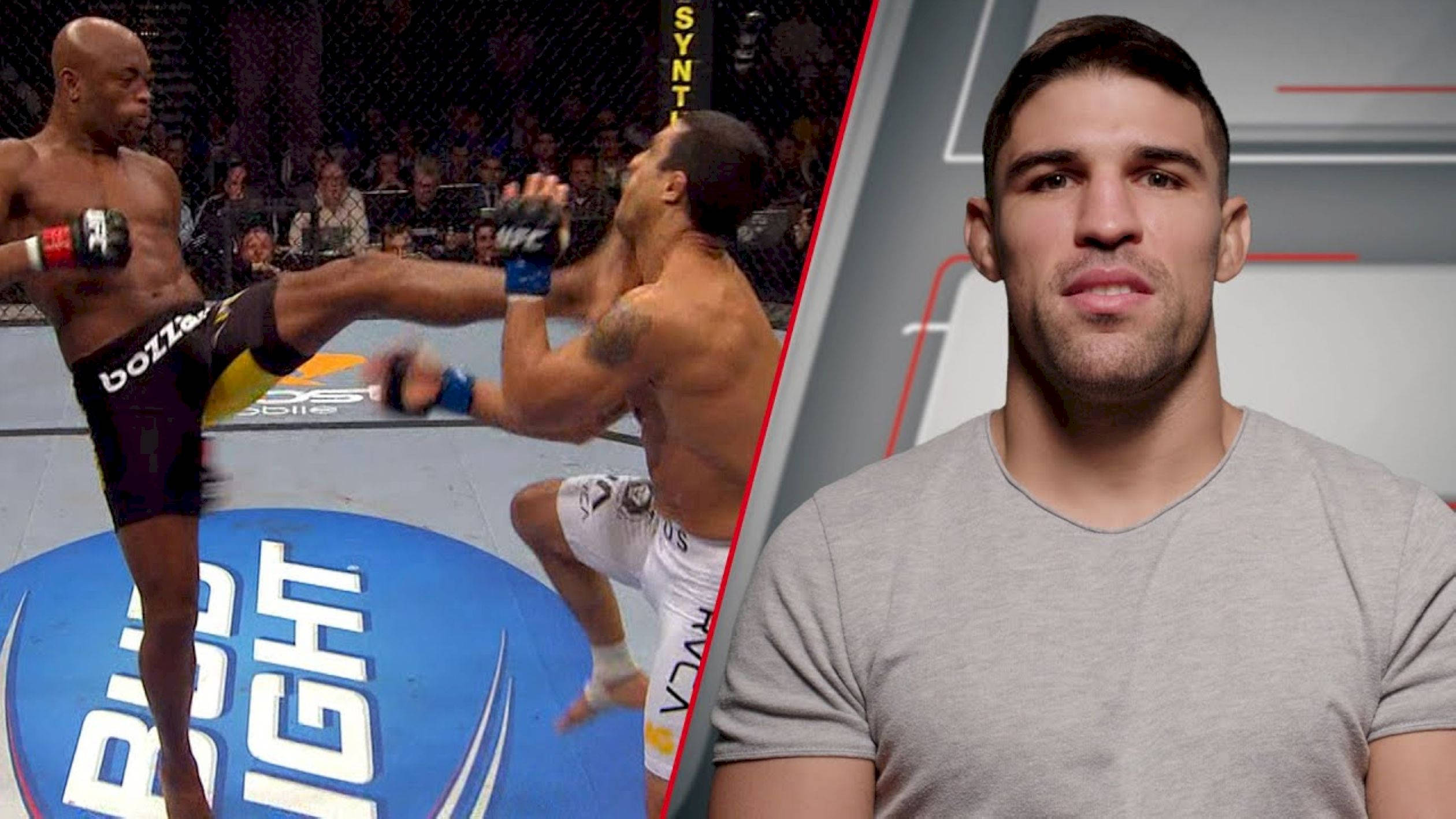 Vicente Luque, gray shirt, UFC fight scene, Full HD Desktop Wallpaper