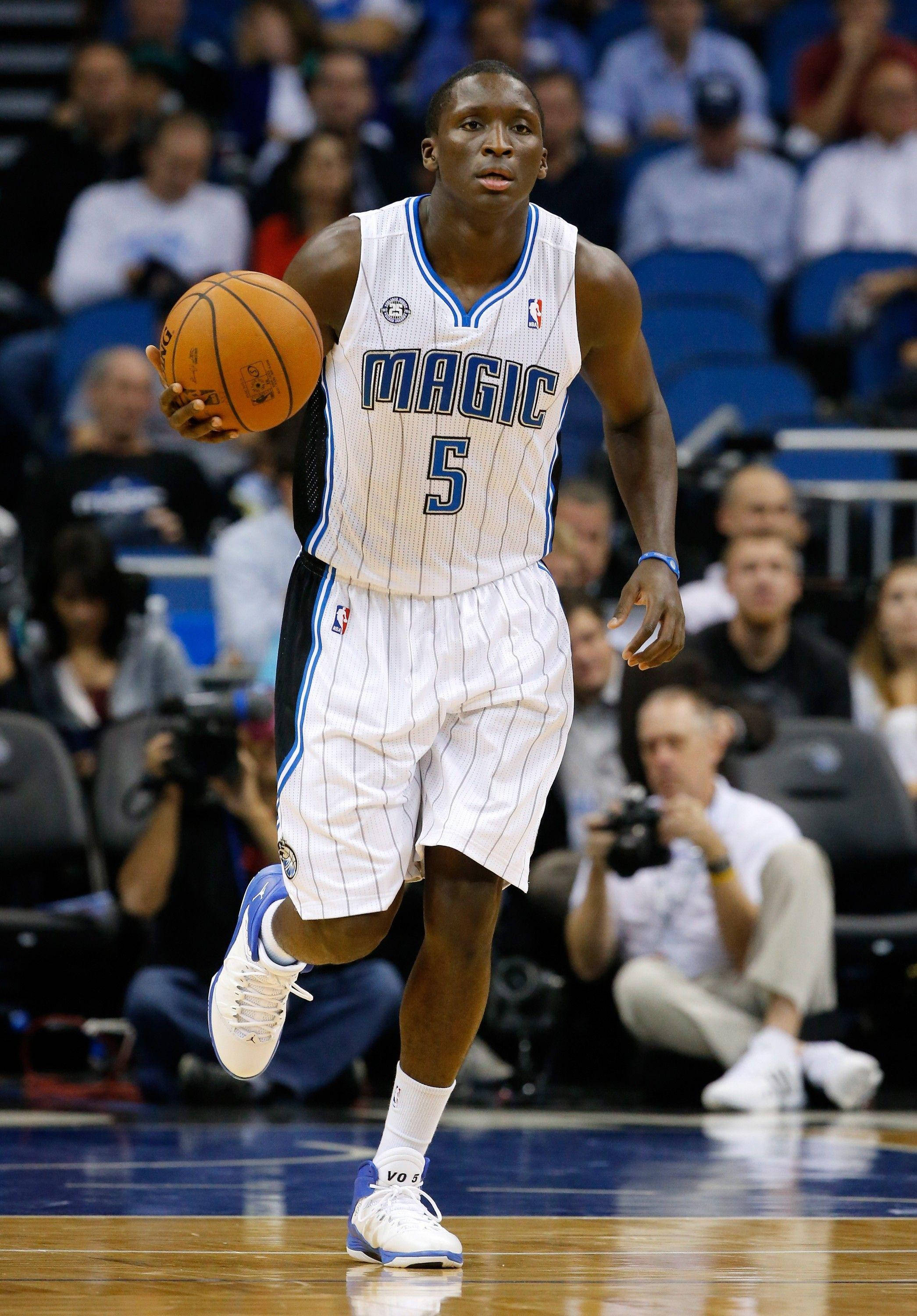 Victor Oladipo, white Orlando Magic jersey, basketball player, 2K Phone Wallpaper