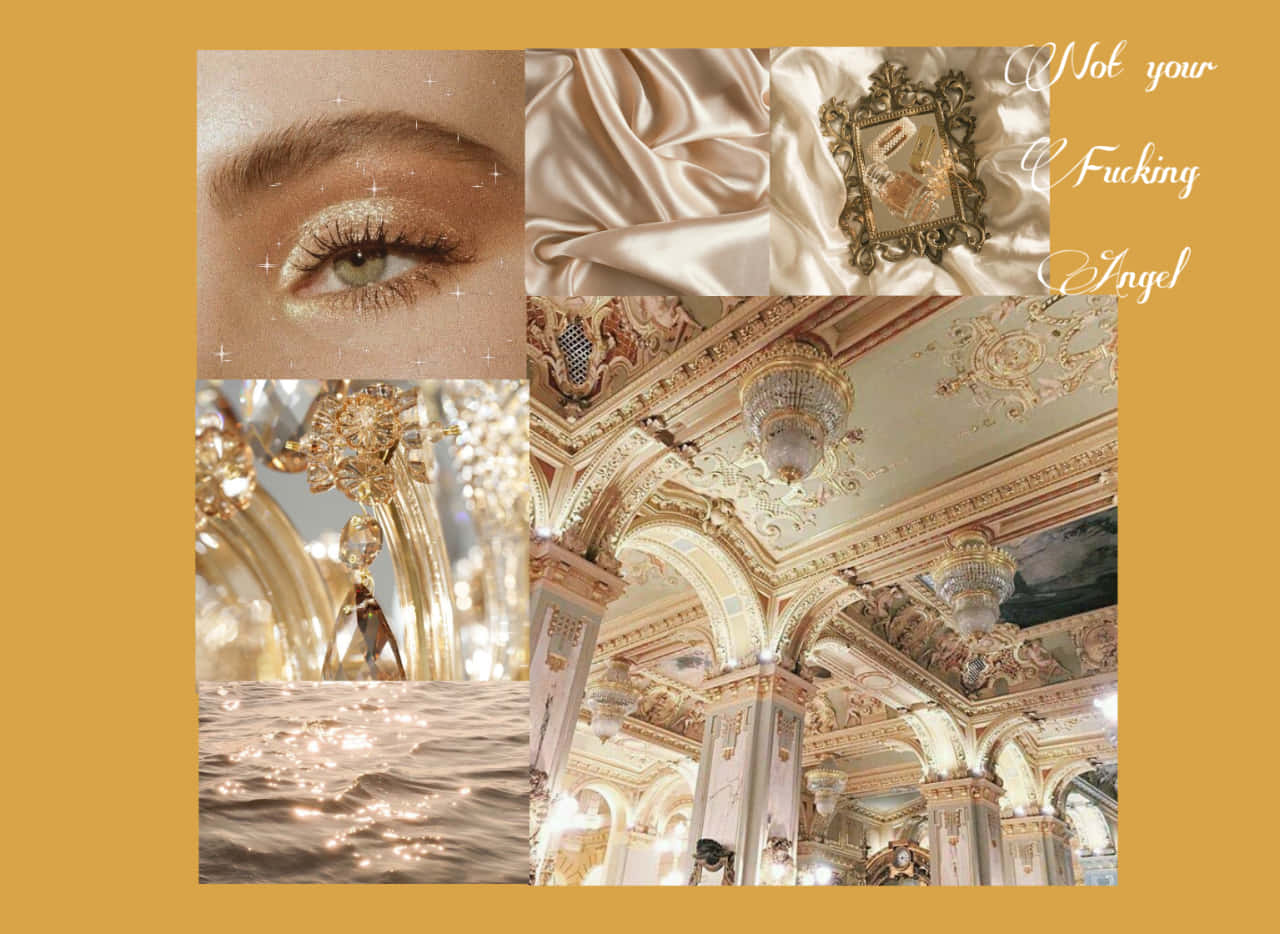 Victorian Aesthetic, golden elements, glittery eyes, HD Desktop Wallpaper