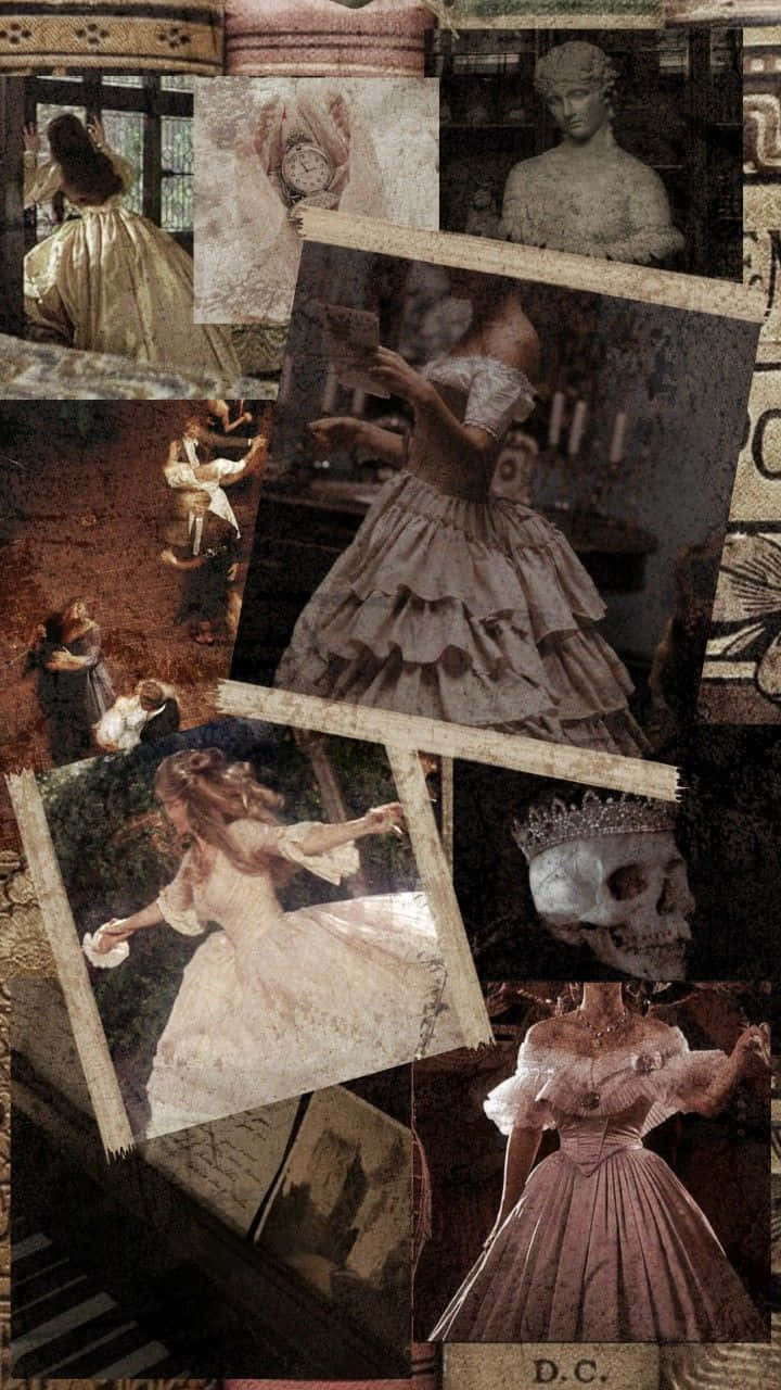 Victorian Collage Aesthetic, vintage fashion photos, textured backgrounds, HD Phone Wallpaper