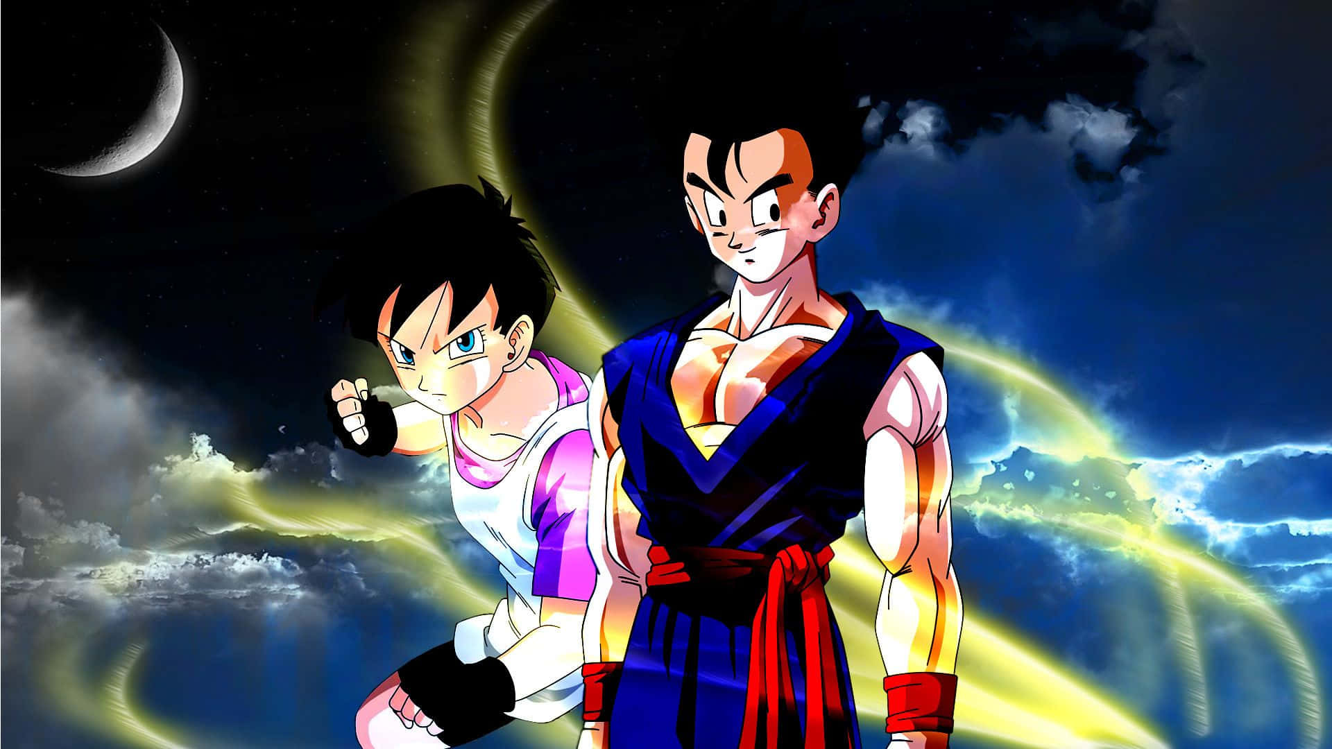 Videl, 1920 x 1080, cosmic backdrop, Full HD Desktop Wallpaper