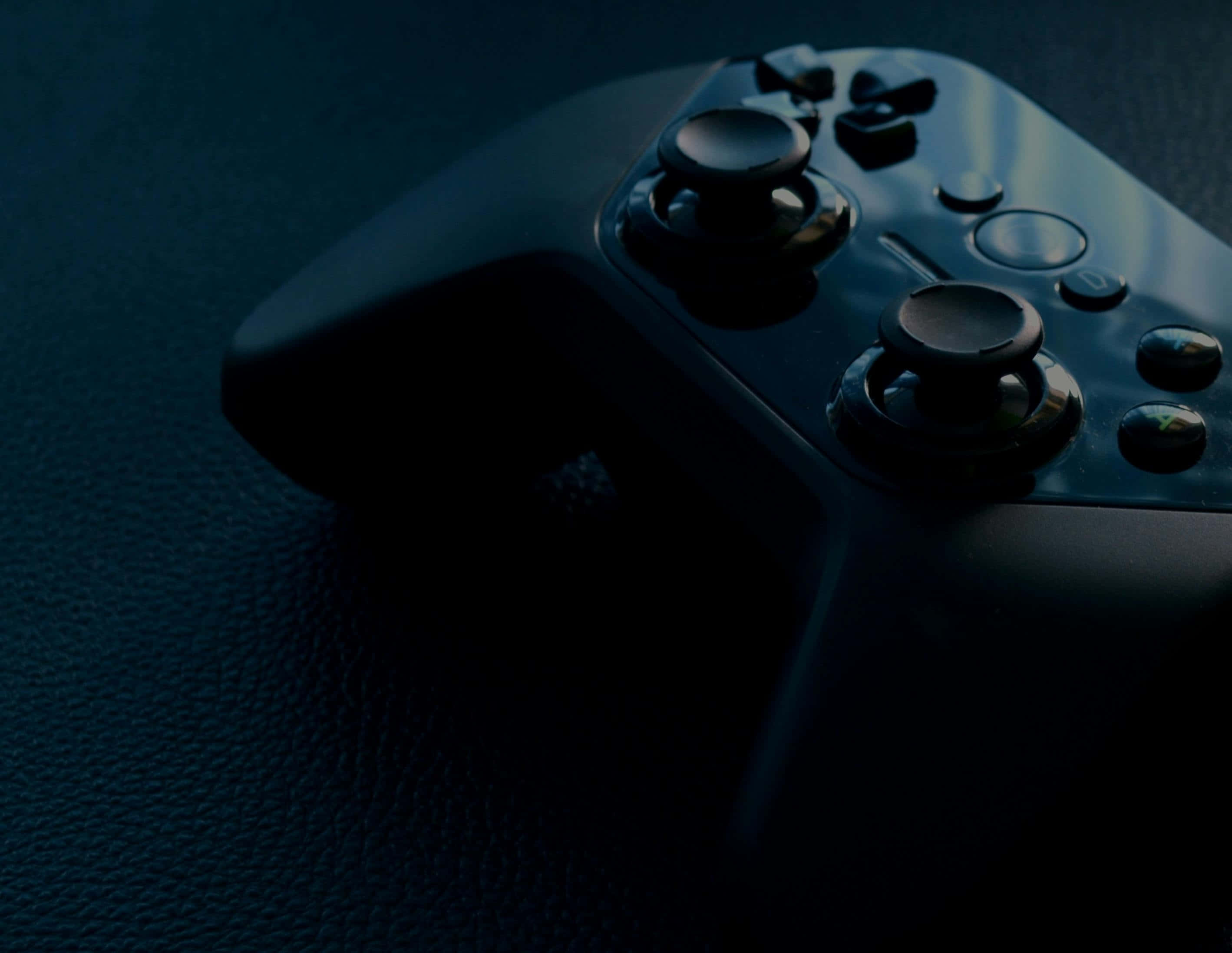 gaming controller, black, dark textured surface, 2K Desktop Wallpaper