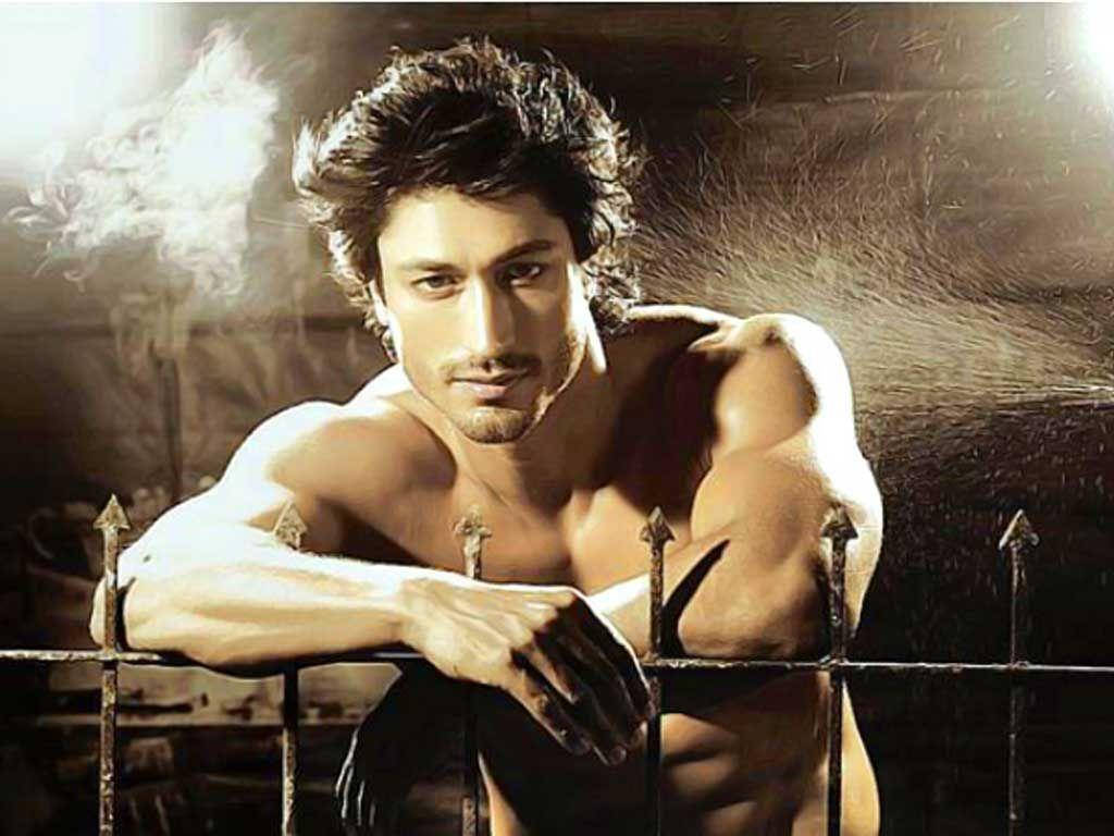 Vidyut Jamwal, metal fence, dramatic spotlight, SD Desktop Wallpaper
