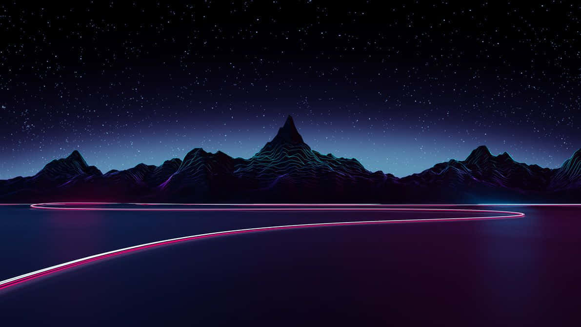 Latent Hidden Valley, neon pink, neon blue, SD Desktop Wallpaper