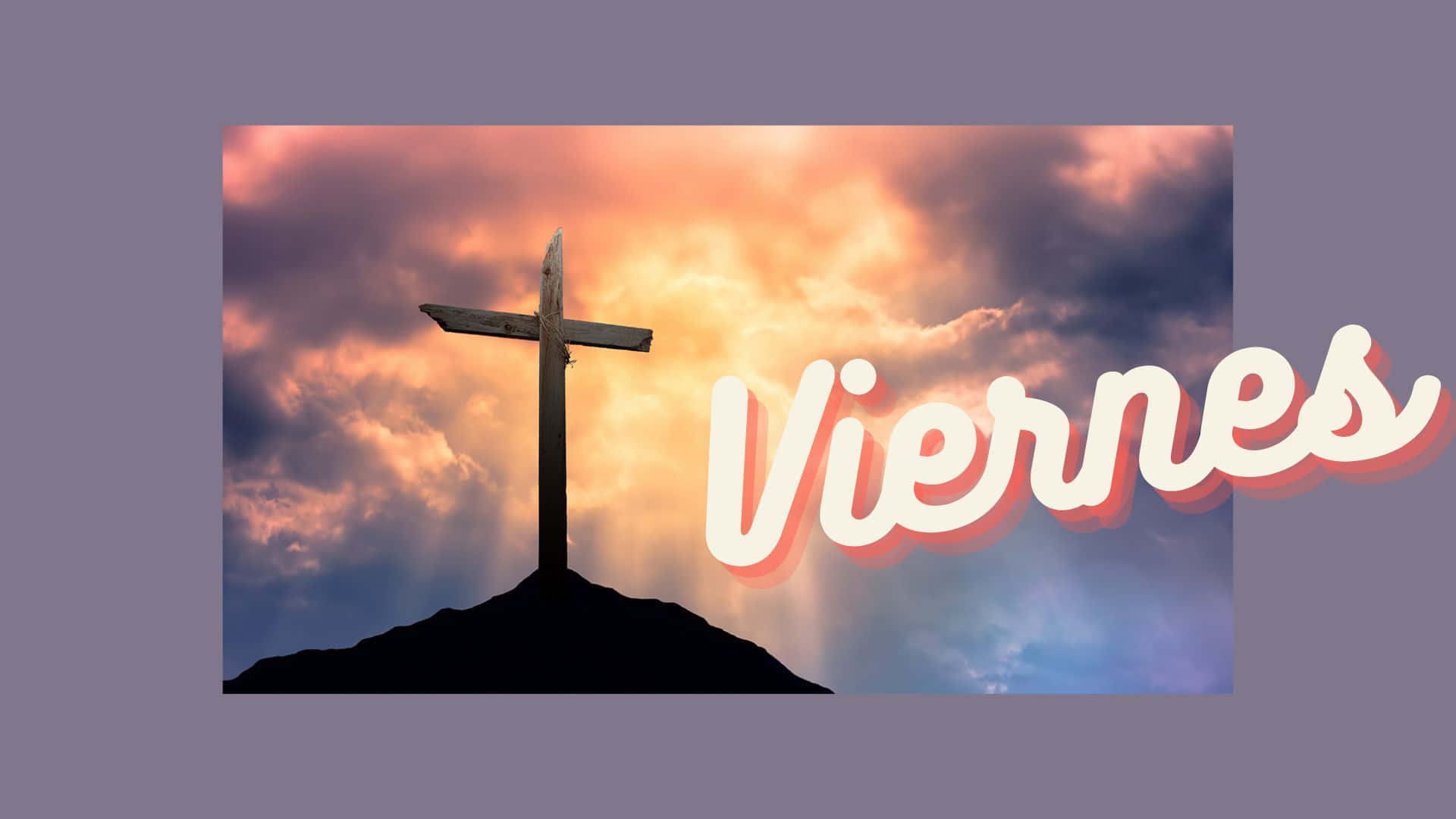 Viernes, wooden cross, hill, Full HD Desktop Wallpaper