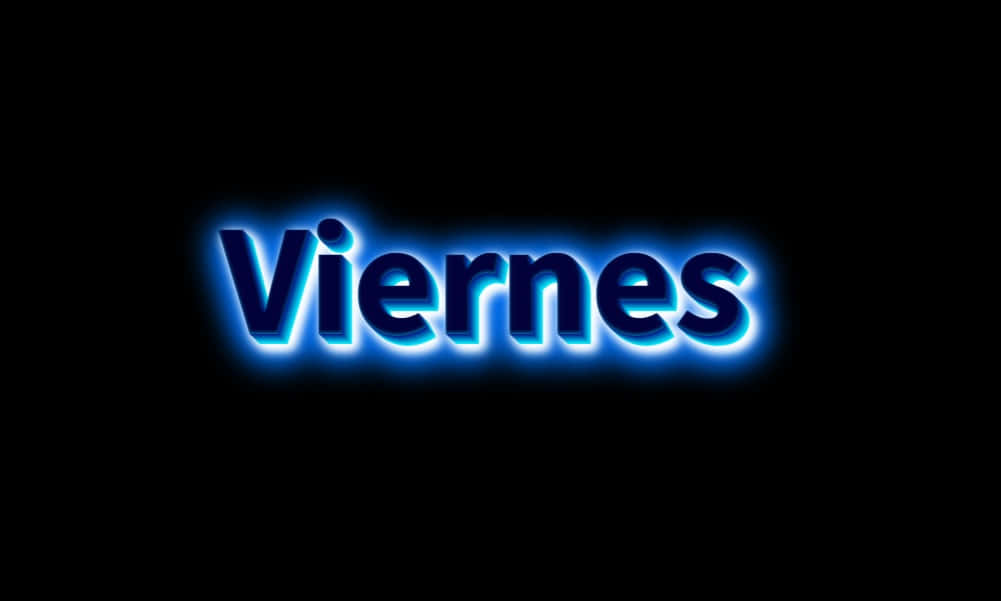 Viernes, neon, vibrant blue, SD Desktop Wallpaper