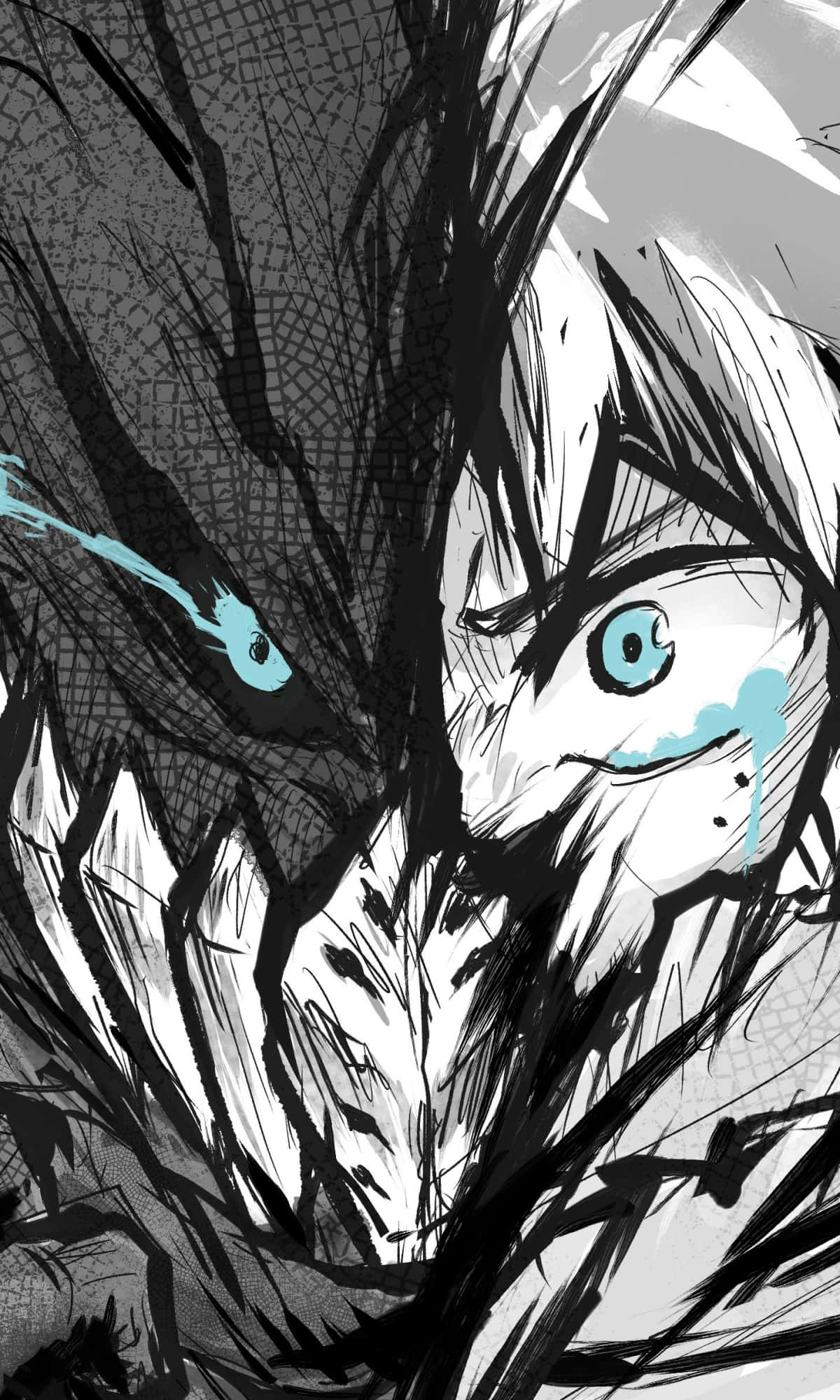 Vigilante Deku, blue eye, tear streaking down their face, Full HD Phone Wallpaper