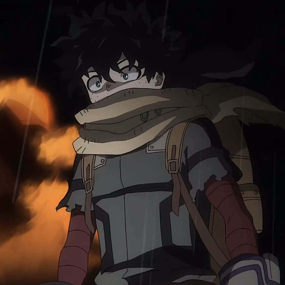 Vigilante Deku, anime boy, scarf, SD Desktop Wallpaper