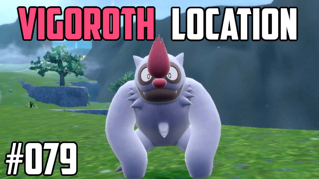 Vigoroth, purple, red horn, HD Desktop Wallpaper