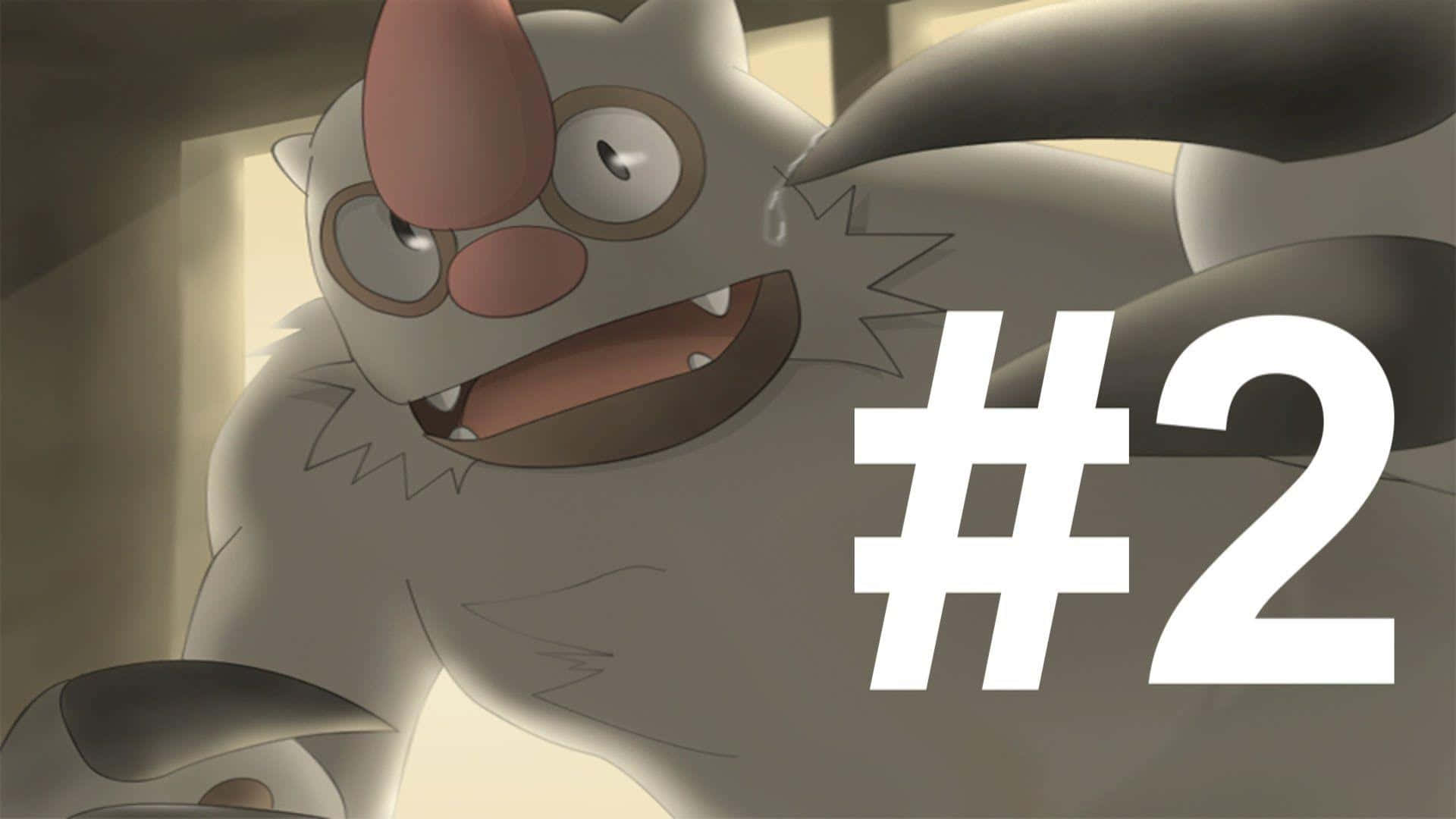 Vigoroth, shocked face, gray monster, Full HD Desktop Wallpaper