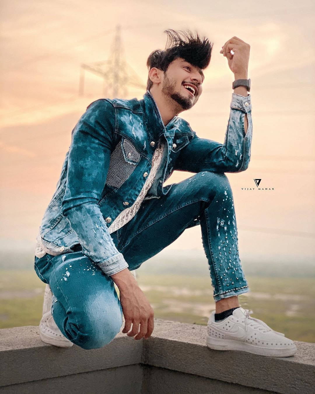 Vijay Mahar, denim, distressed denim, HD Phone Wallpaper