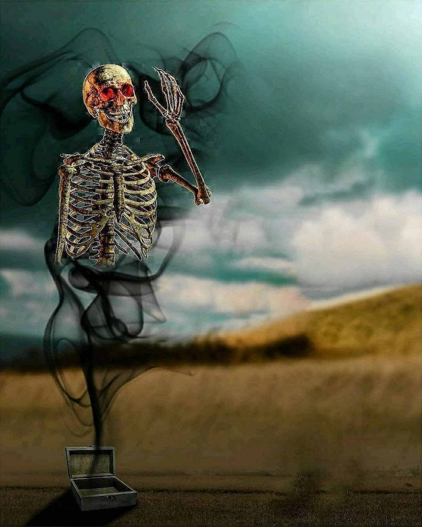 Vijay Mahar, skeleton, red eyes, SD Phone Wallpaper