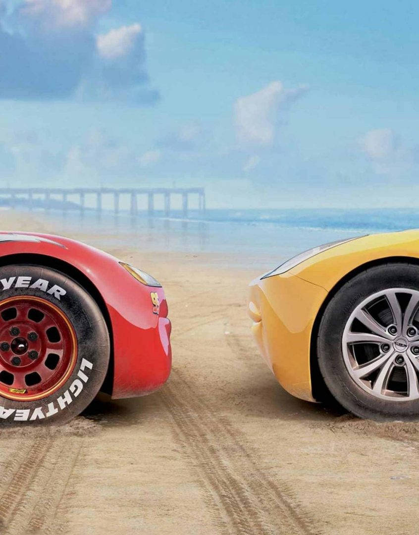 Vijay Mahar, red yellow car, sunlit beach, SD Phone Wallpaper