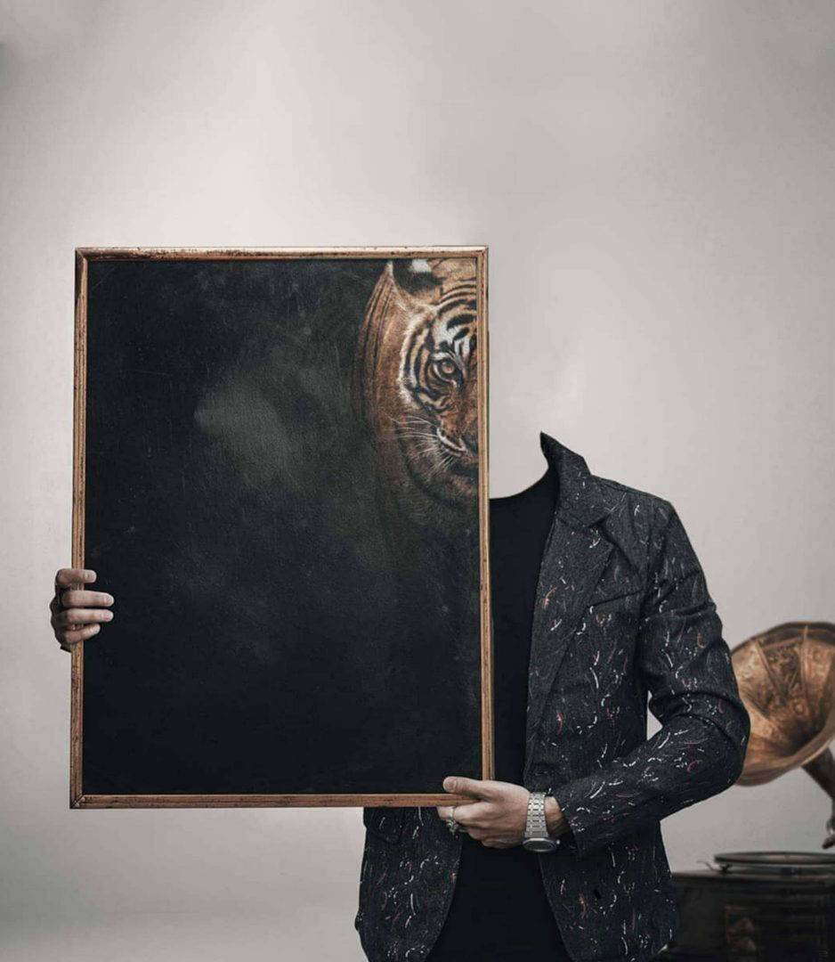 Vijay Mahar, headless human tiger, tiger's head, SD Phone Wallpaper