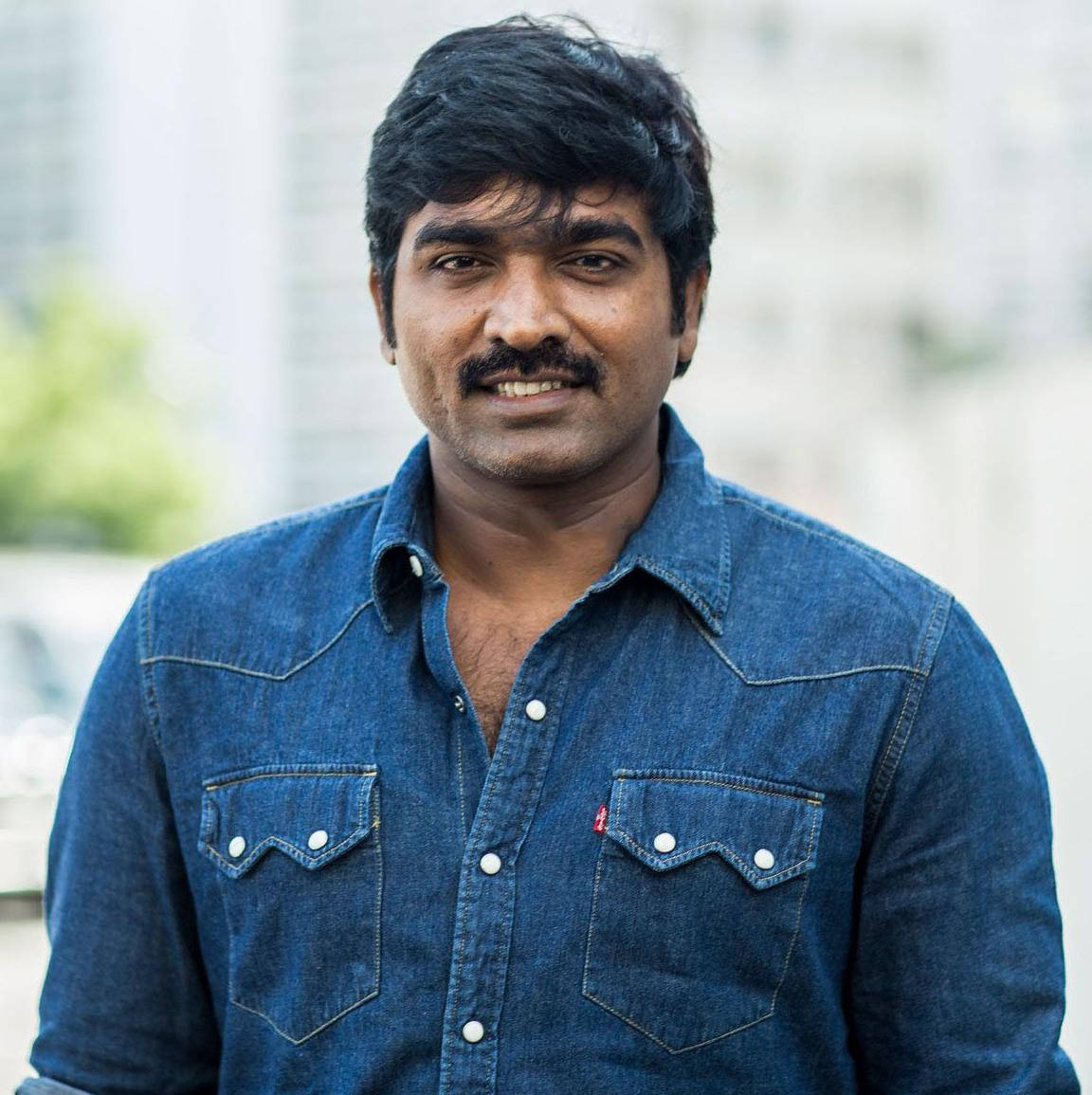 Vijay Sethupathi, denim jacket, blue denim shirt, SD Phone Wallpaper