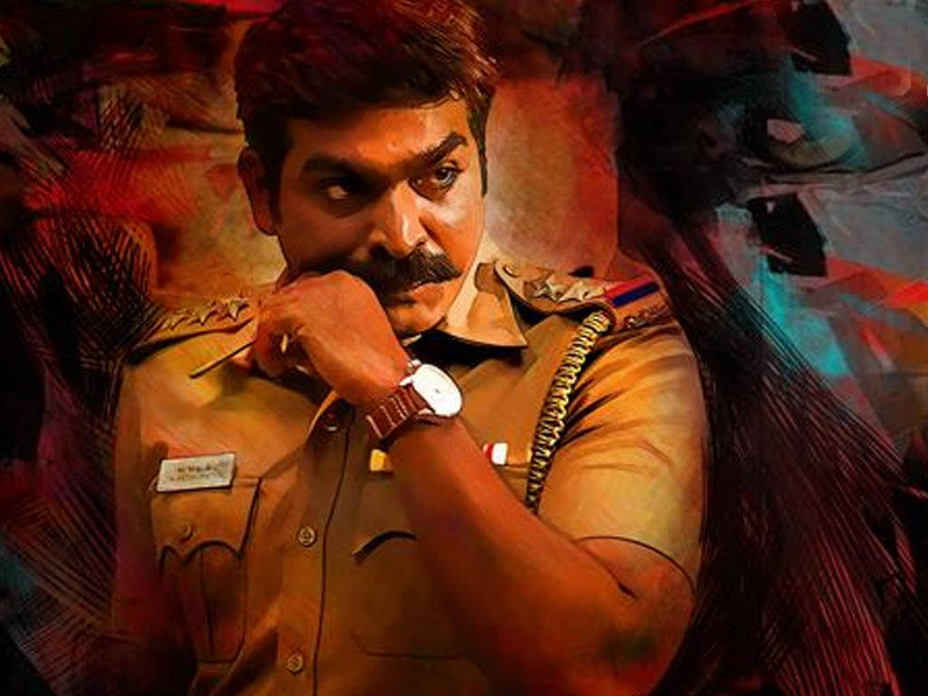 Vijay Sethupathi, police uniform, khaki uniform, SD Desktop Wallpaper