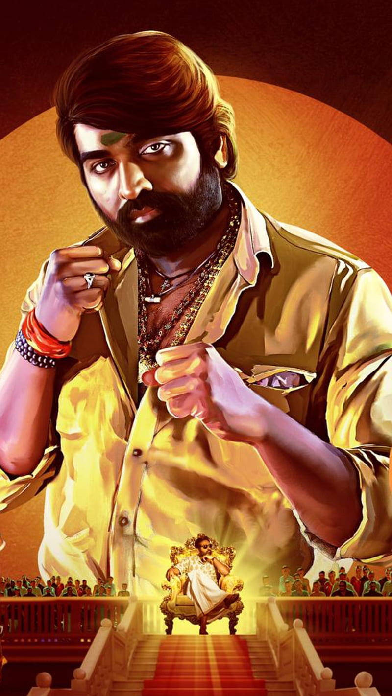 Vijay Sethupathi, golden-lit arena, throne, HD Phone Wallpaper