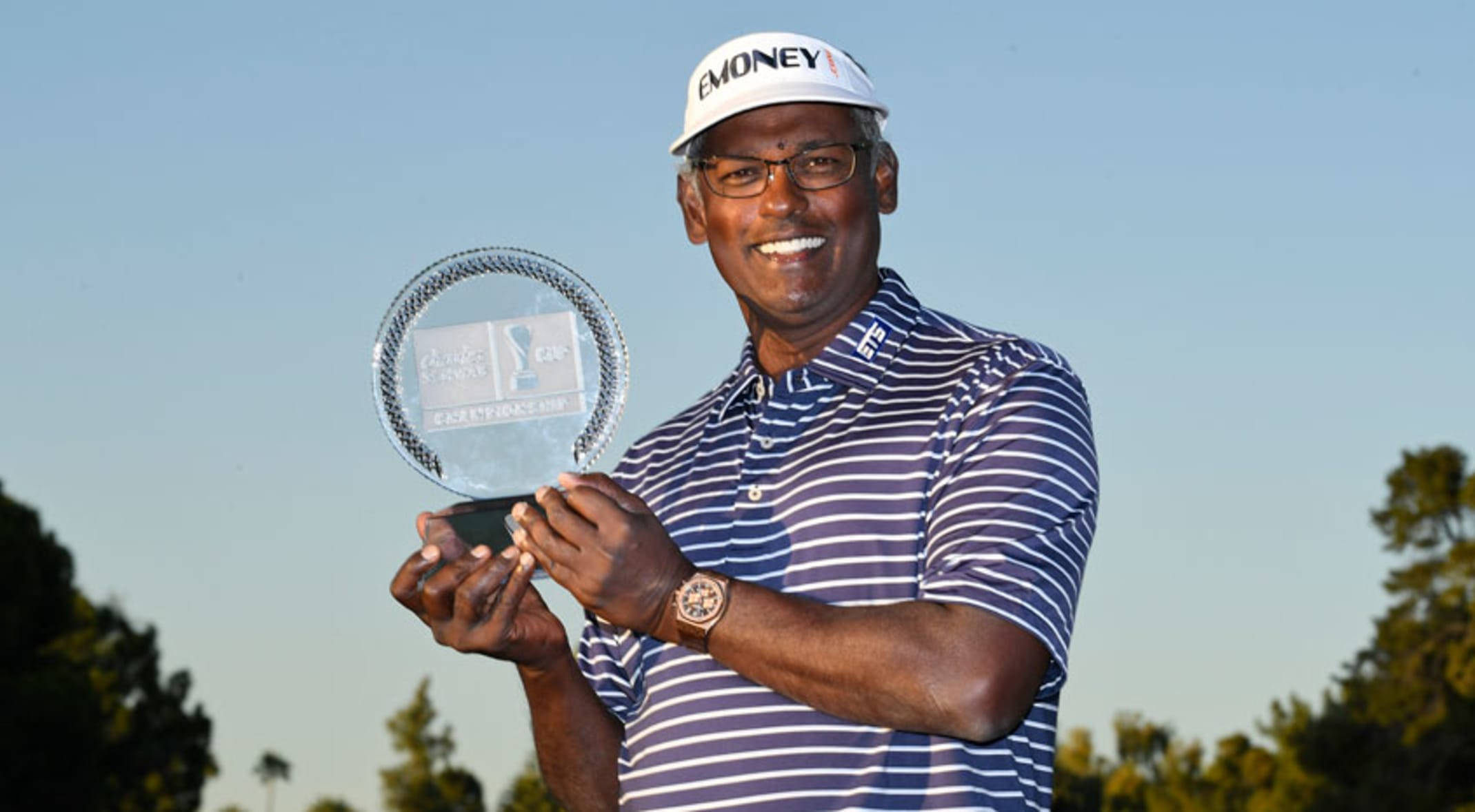 Vijay Singh, striped polo, cap, Full HD Desktop Wallpaper