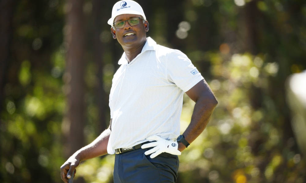 Vijay Singh, white cap, white shirt, SD Desktop Wallpaper