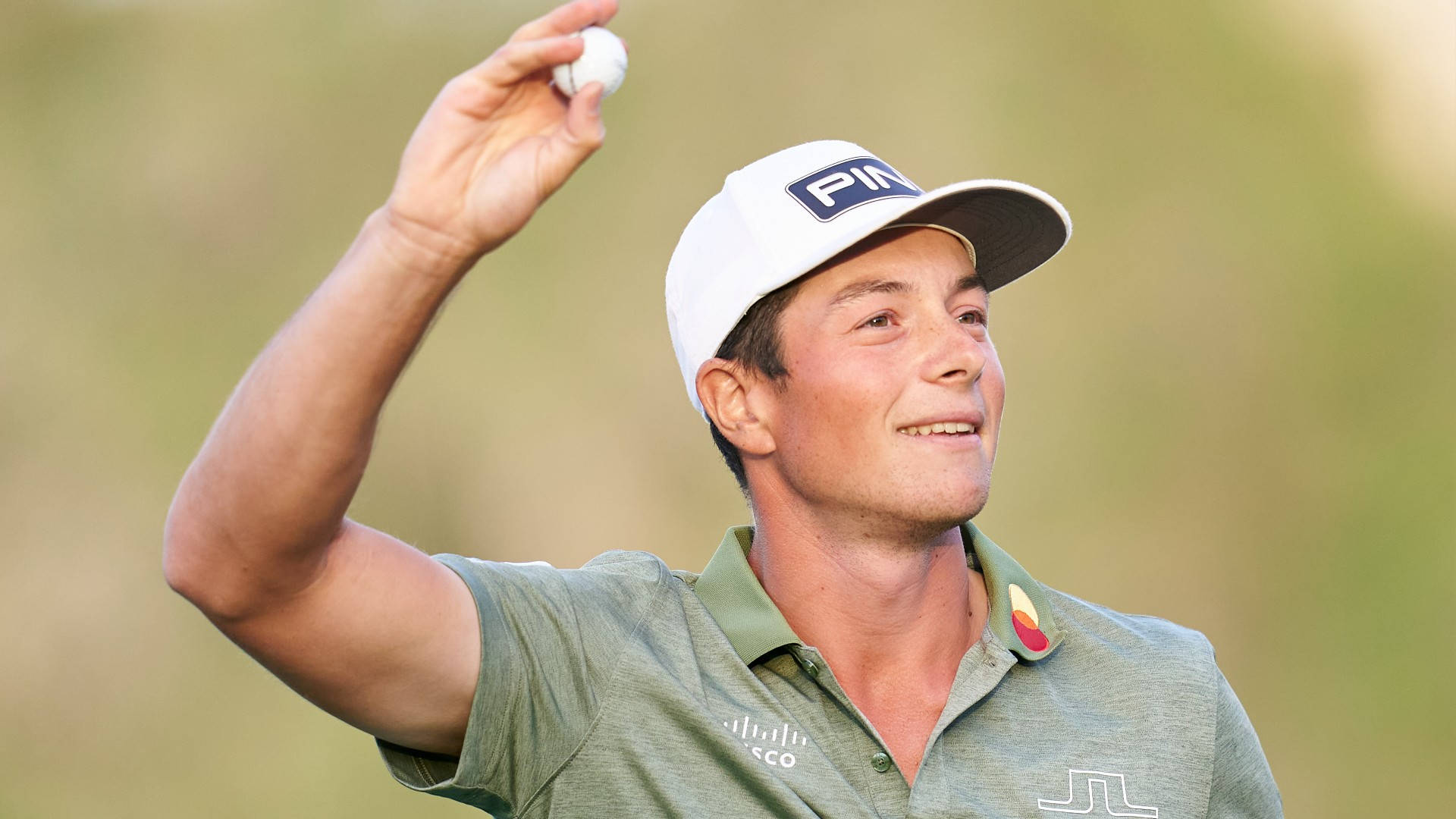 Viktor Hovland, golf ball, golfer, Full HD Desktop Wallpaper
