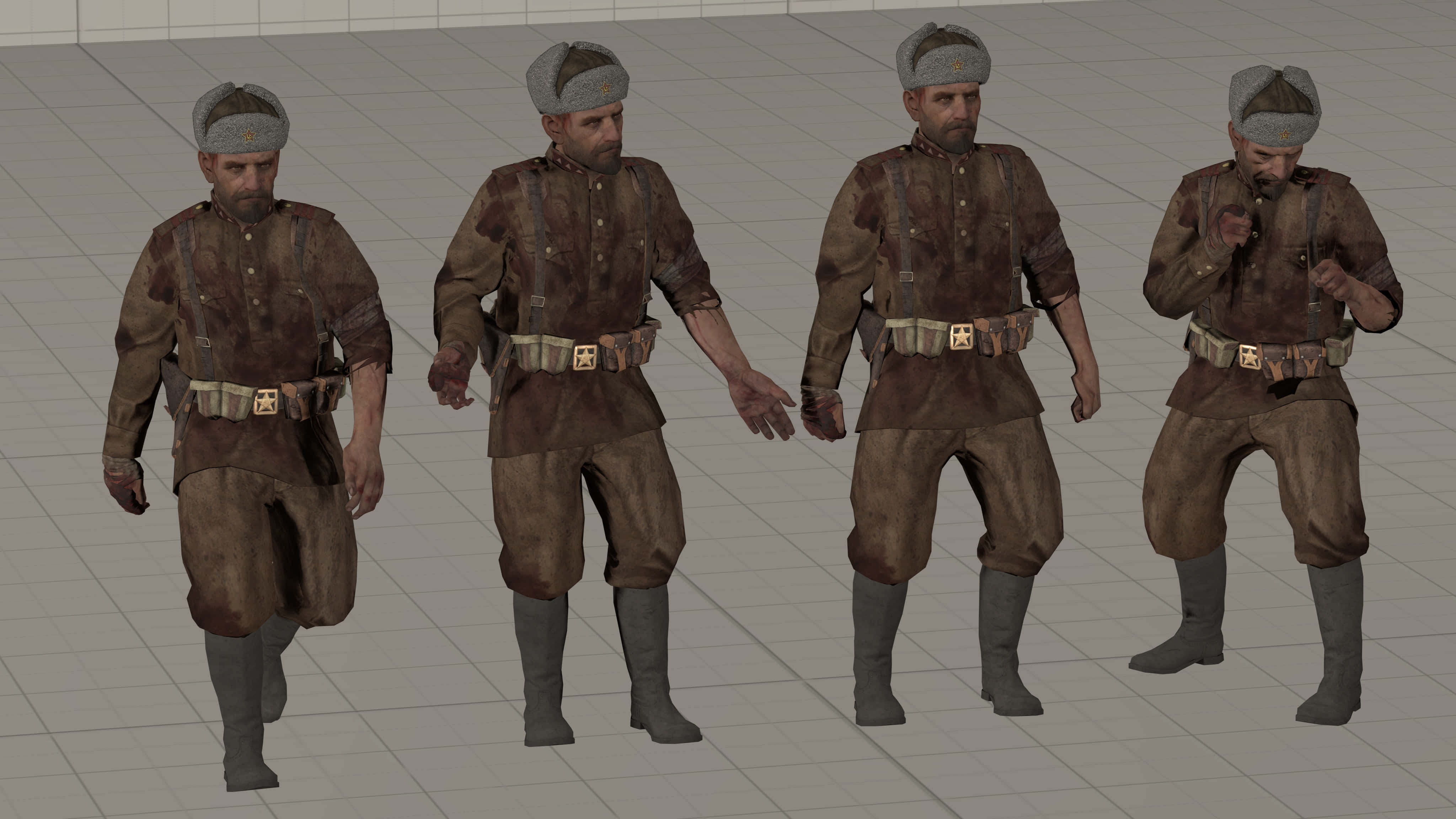 Viktor Reznov, brown uniforms, grey hats, 4K Desktop Wallpaper