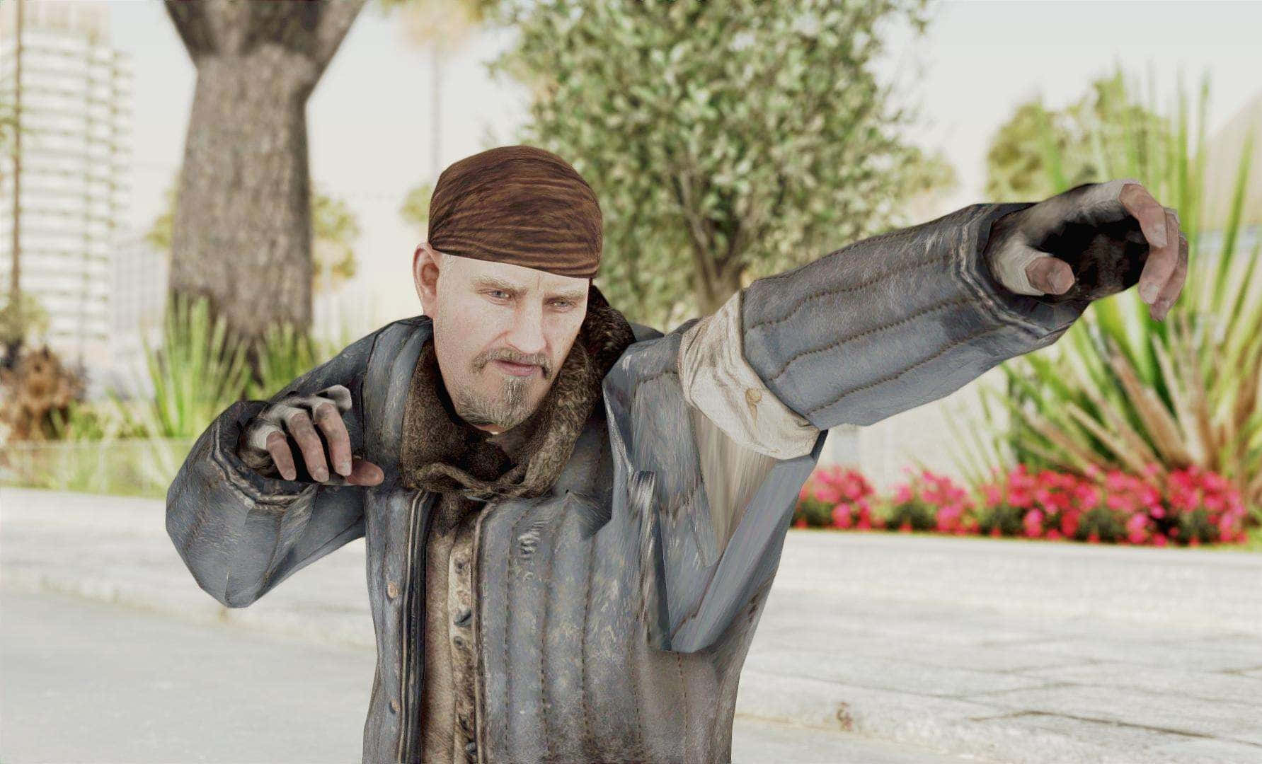 Viktor Reznov, tattered grey coat, brown headband, HD Desktop Wallpaper