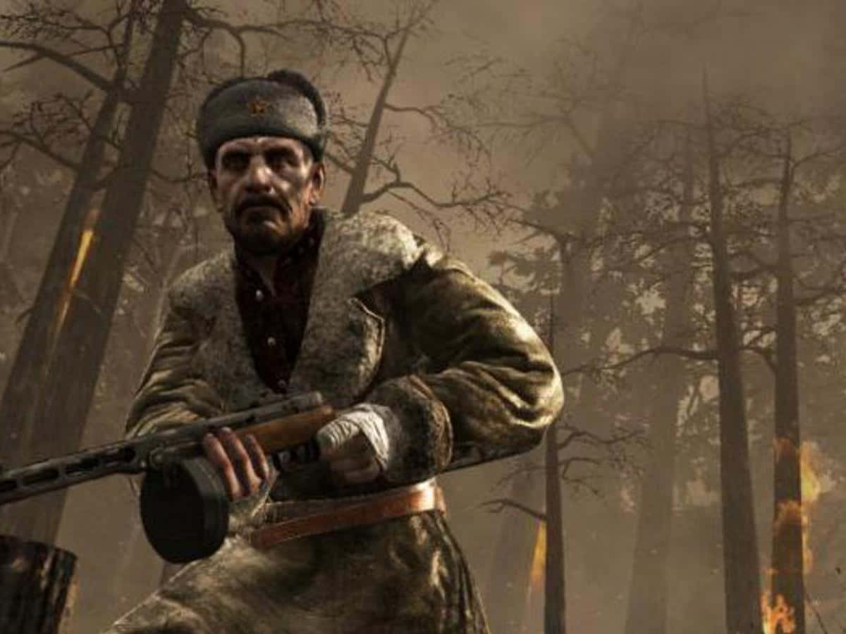 Viktor Reznov, forest, rifle, SD Desktop Wallpaper