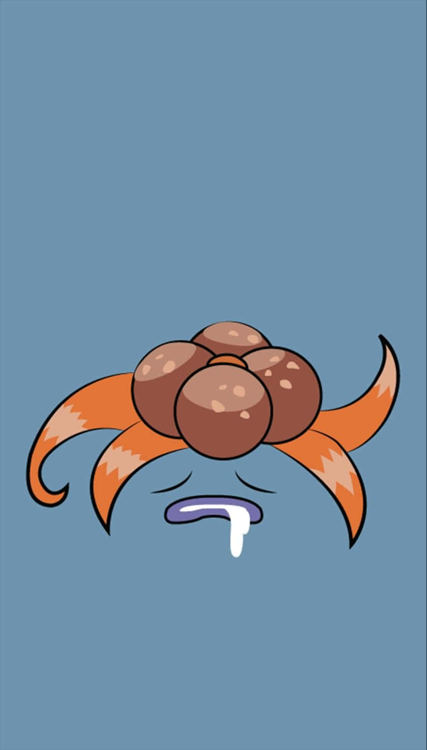 Vileplume, blue iPhone photo, orange horns, HD Phone Wallpaper