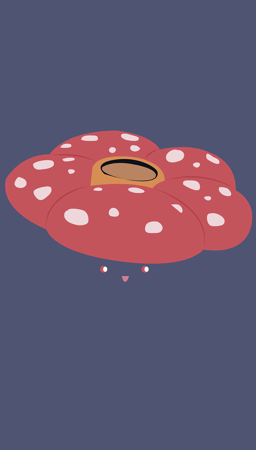 Vileplume, red spotted mushroom, smiling face, HD Phone Wallpaper