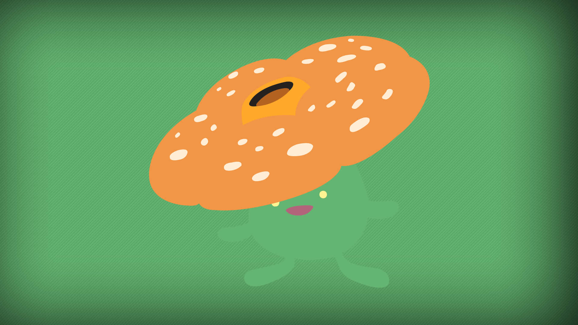 Vileplume, yellow head petals, sesame seed bagel head, Full HD Desktop Wallpaper