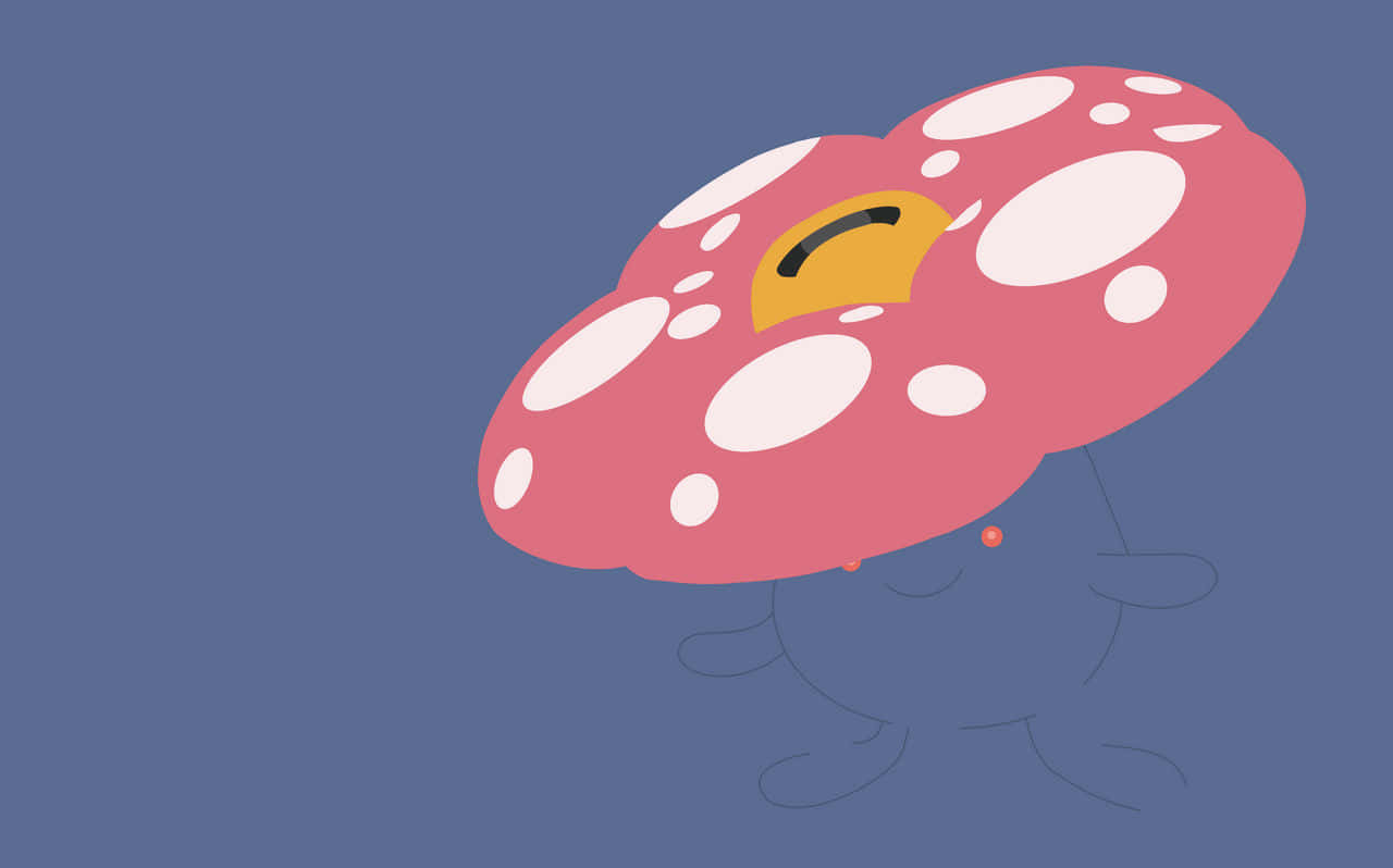 Vileplume, pink mushroom, white spots, HD Desktop Wallpaper