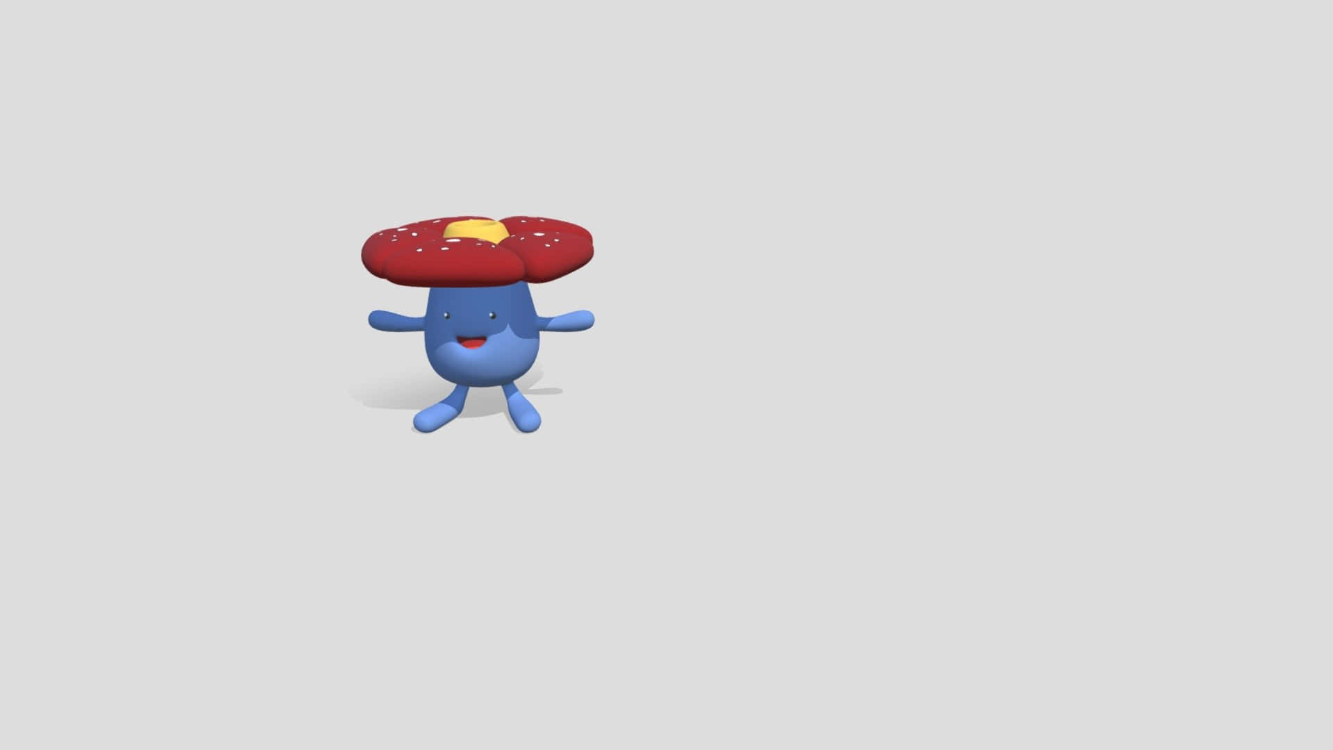 Vileplume, blue, red spotted cap, Full HD Desktop Wallpaper