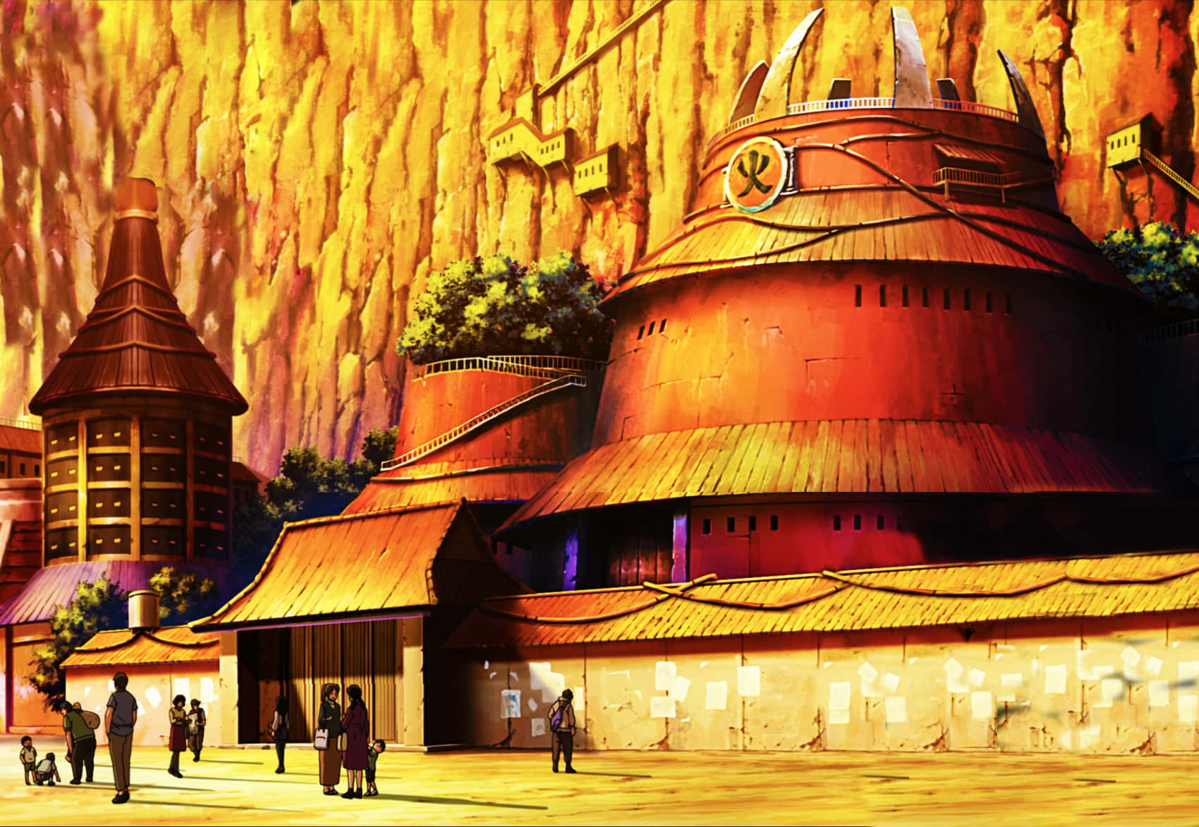 Konoha, Hokage Mansion, Hidden Leaf Village, HD Desktop Wallpaper