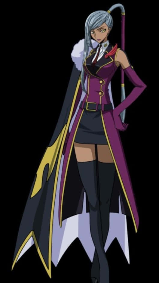 Villetta Nu, silver hair, green eyes, SD Phone Wallpaper