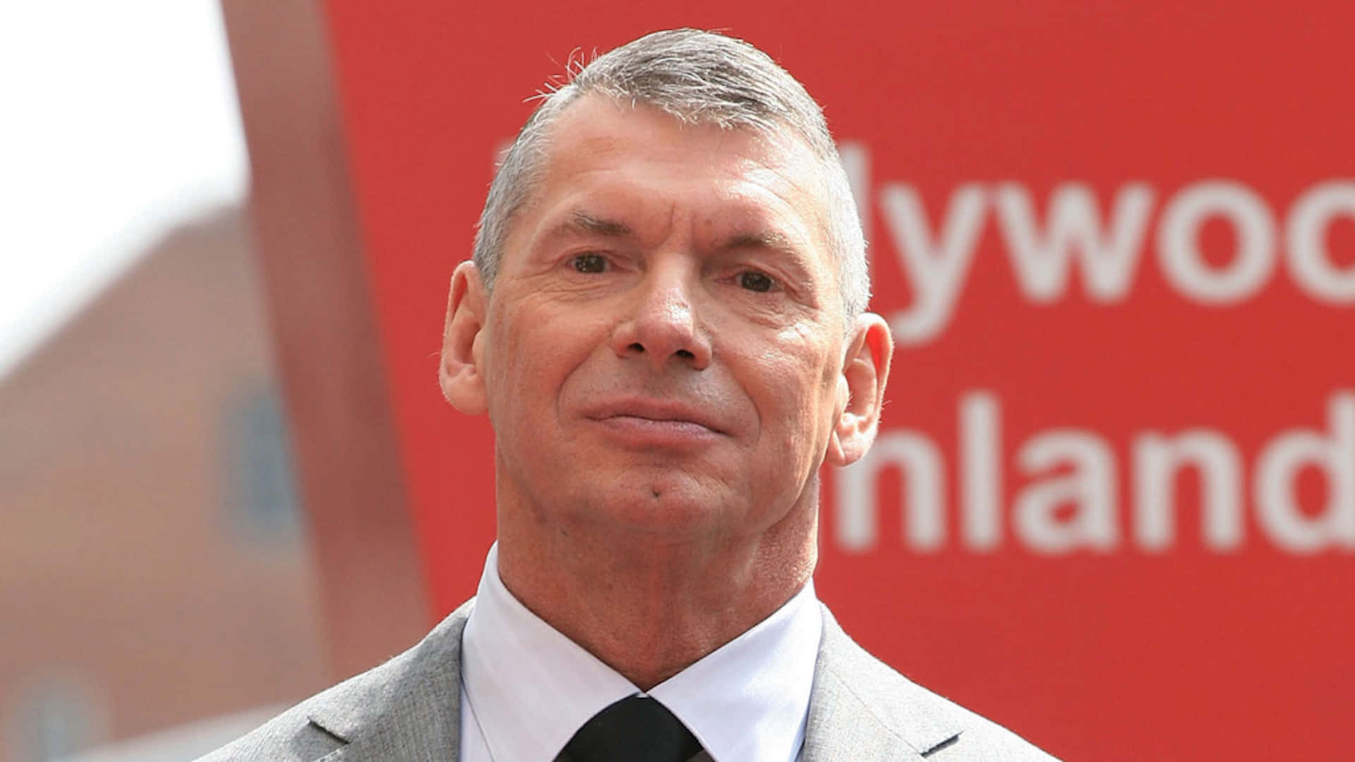 Vince McMahon, gray suit, black tie, Full HD Desktop Wallpaper