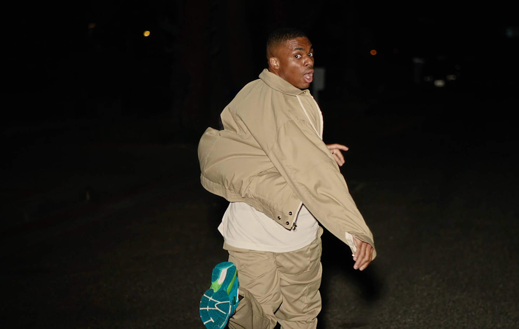 Vince Staples, beige jacket, matching pants, Full HD Desktop Wallpaper