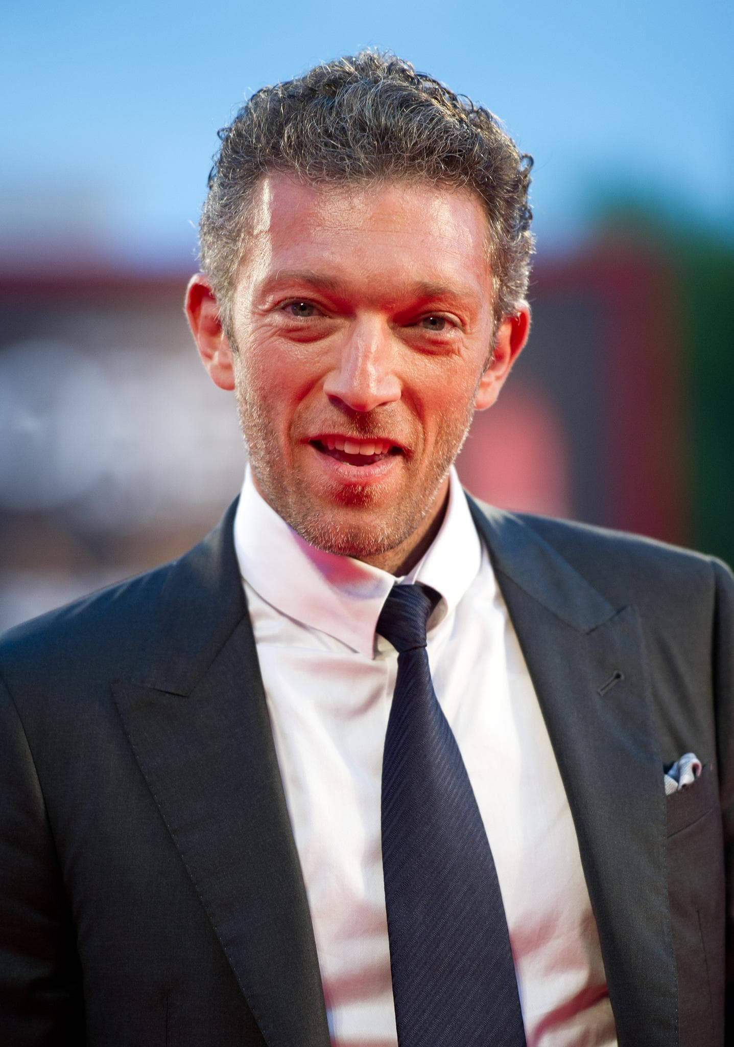Vincent Cassel, dark suit, tie, Full HD Phone Wallpaper