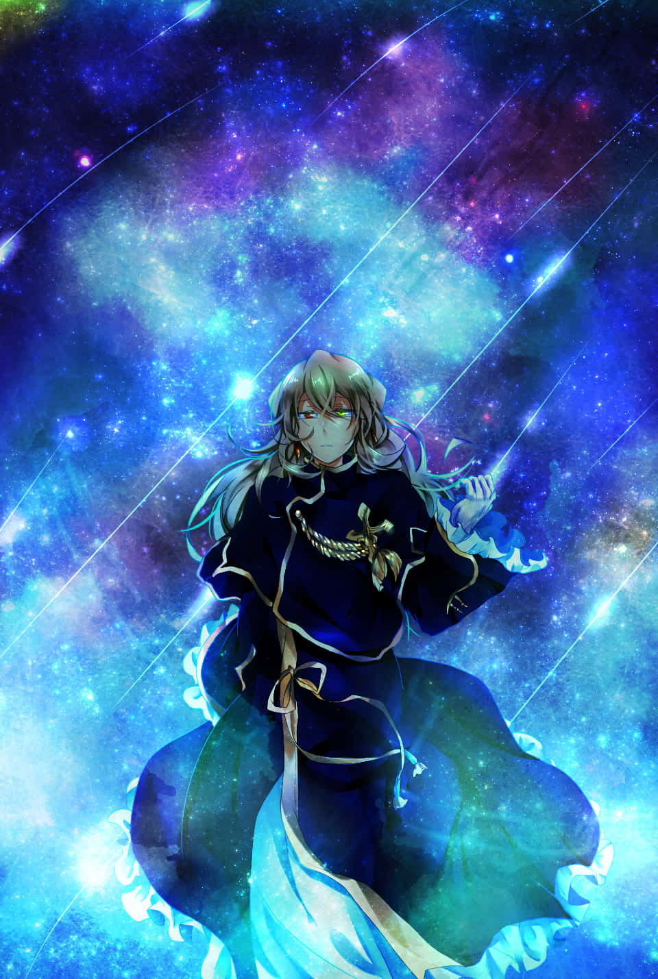 Vincent Nightray, silver-haired, dark robe, HD Phone Wallpaper
