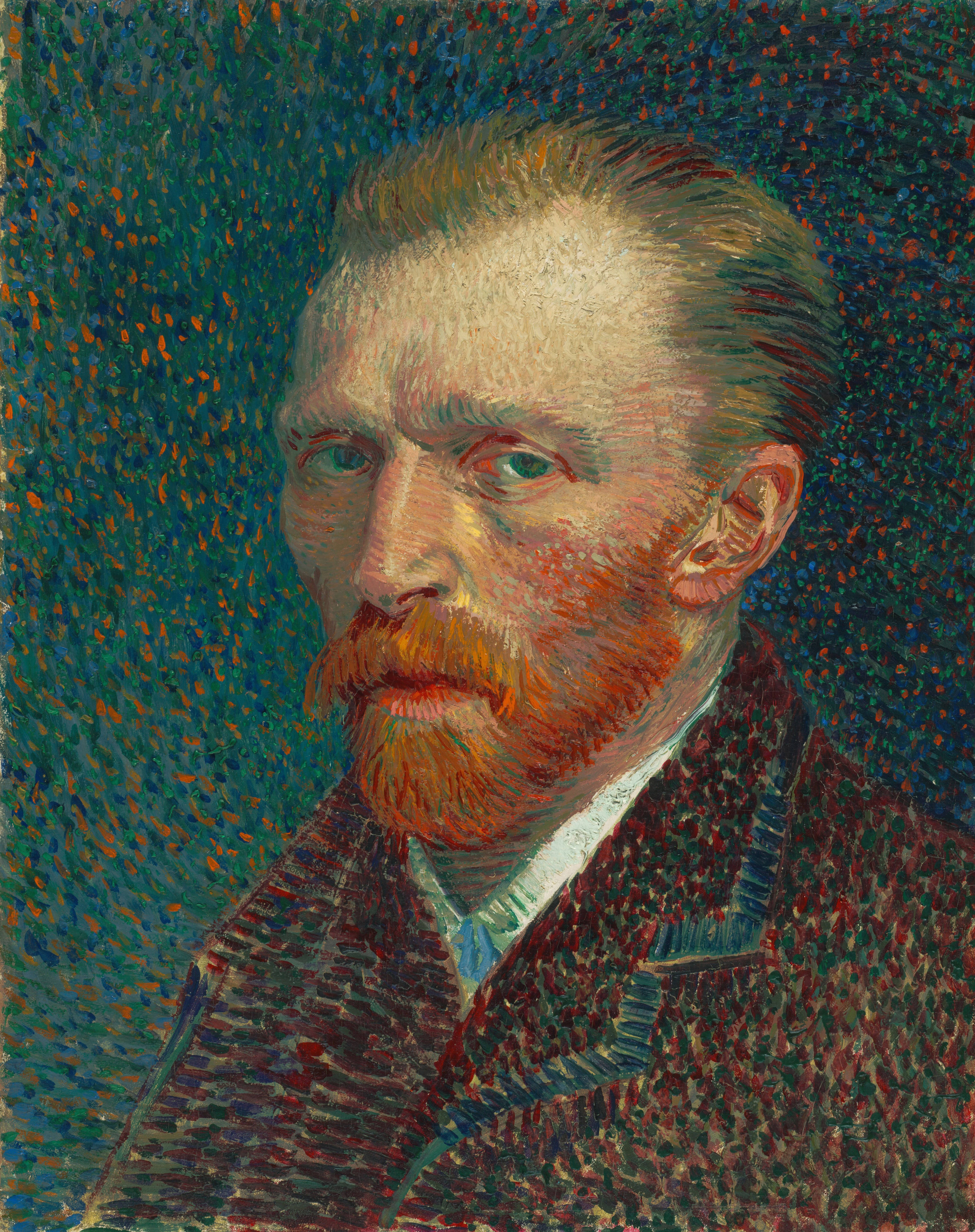 Vincent van Gogh, red beard, intense gaze, 5K Phone Wallpaper